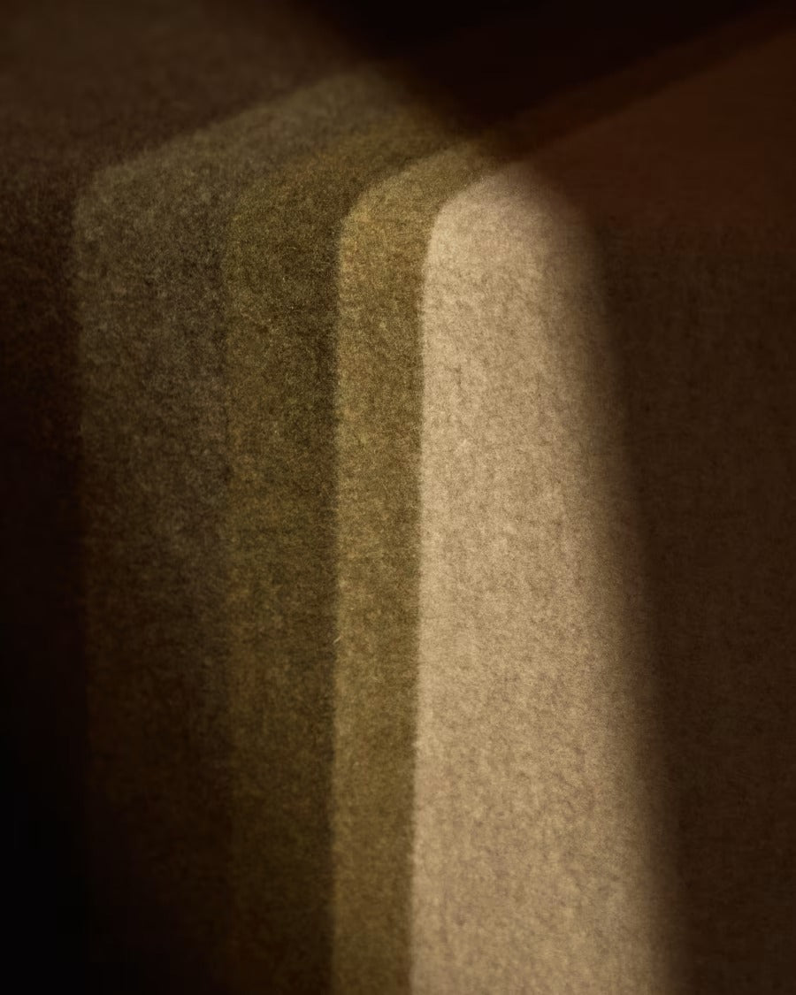 Wolle Koc VORENI beige mit grünem