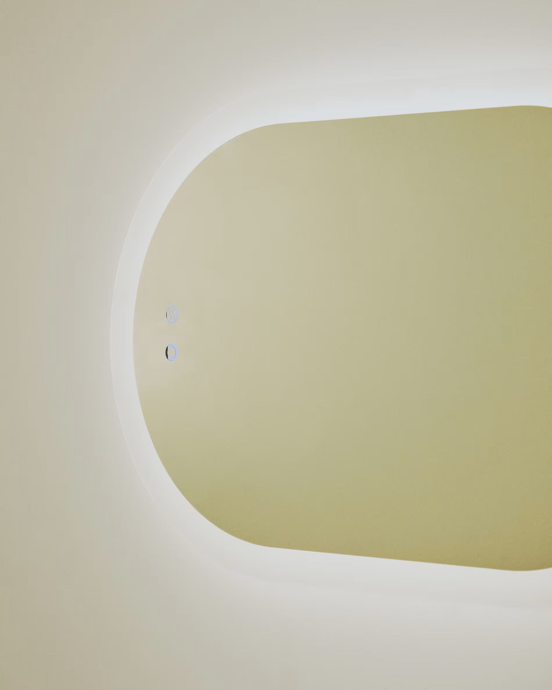 Oval illuminated bathroom mirror MERVI white