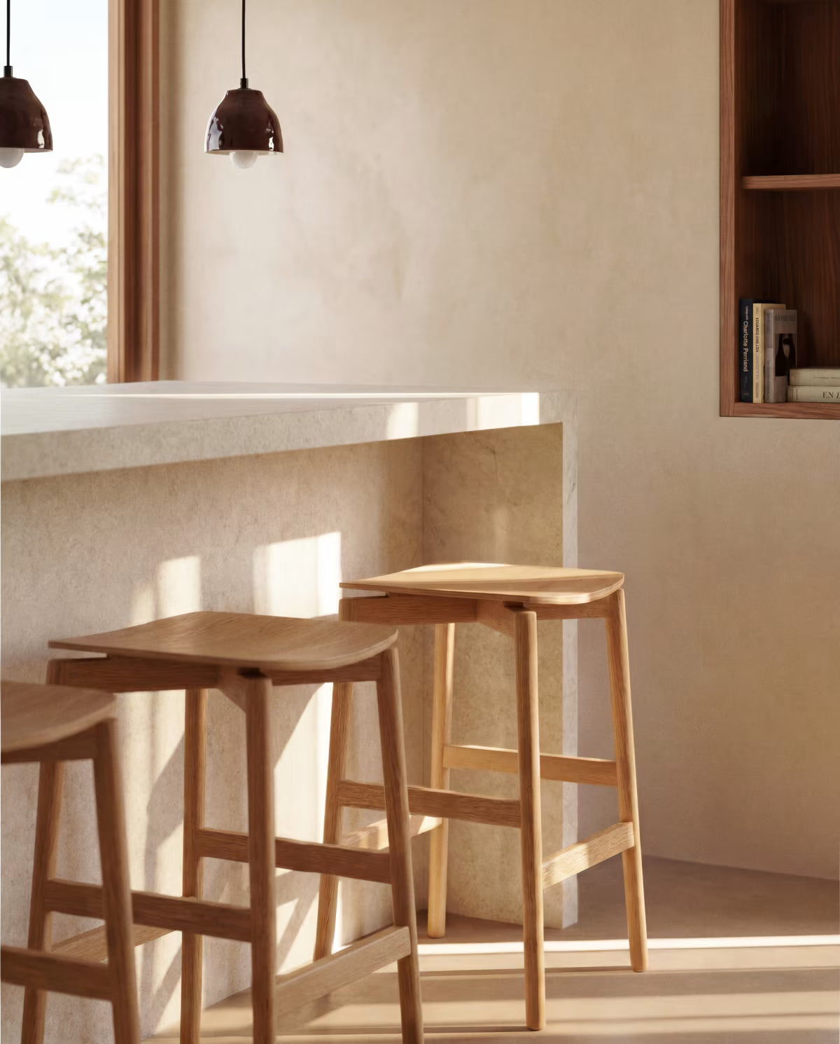 EVERA oak stool
