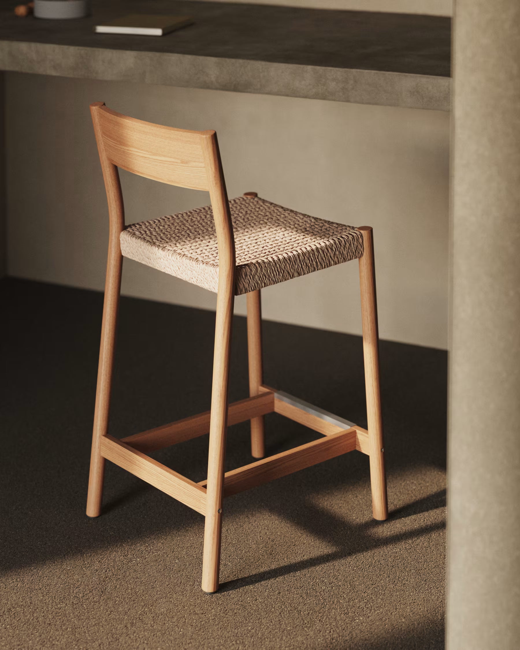 Bar chair yalia solid oak wood