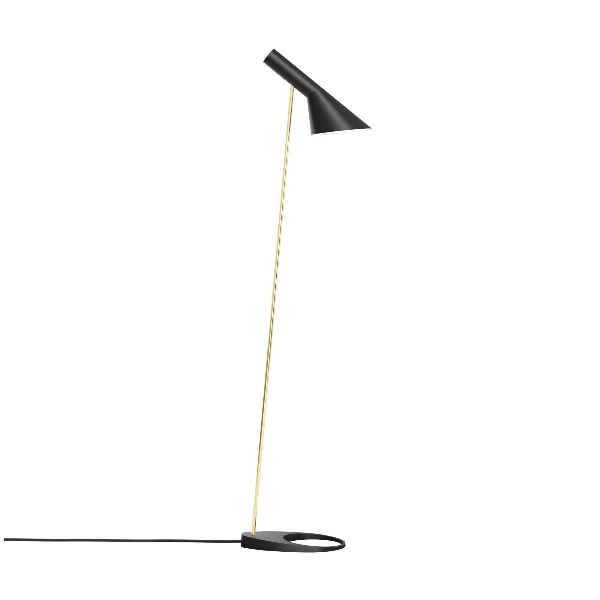 Lampa podłogowa AJ czarny z mosiężnym