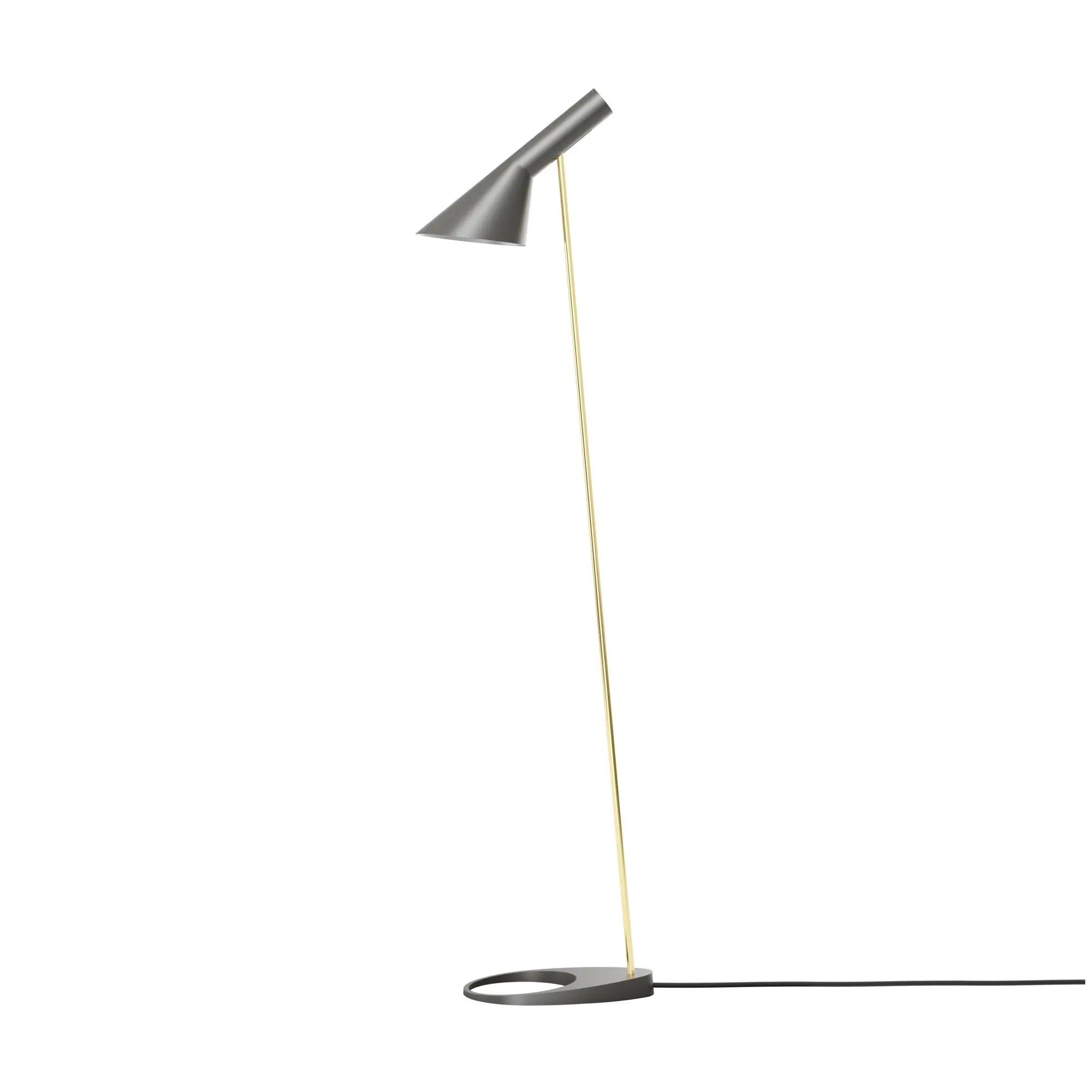 Lampa podłogowa AJ ciepły szary z mosiężnym – mosiądz