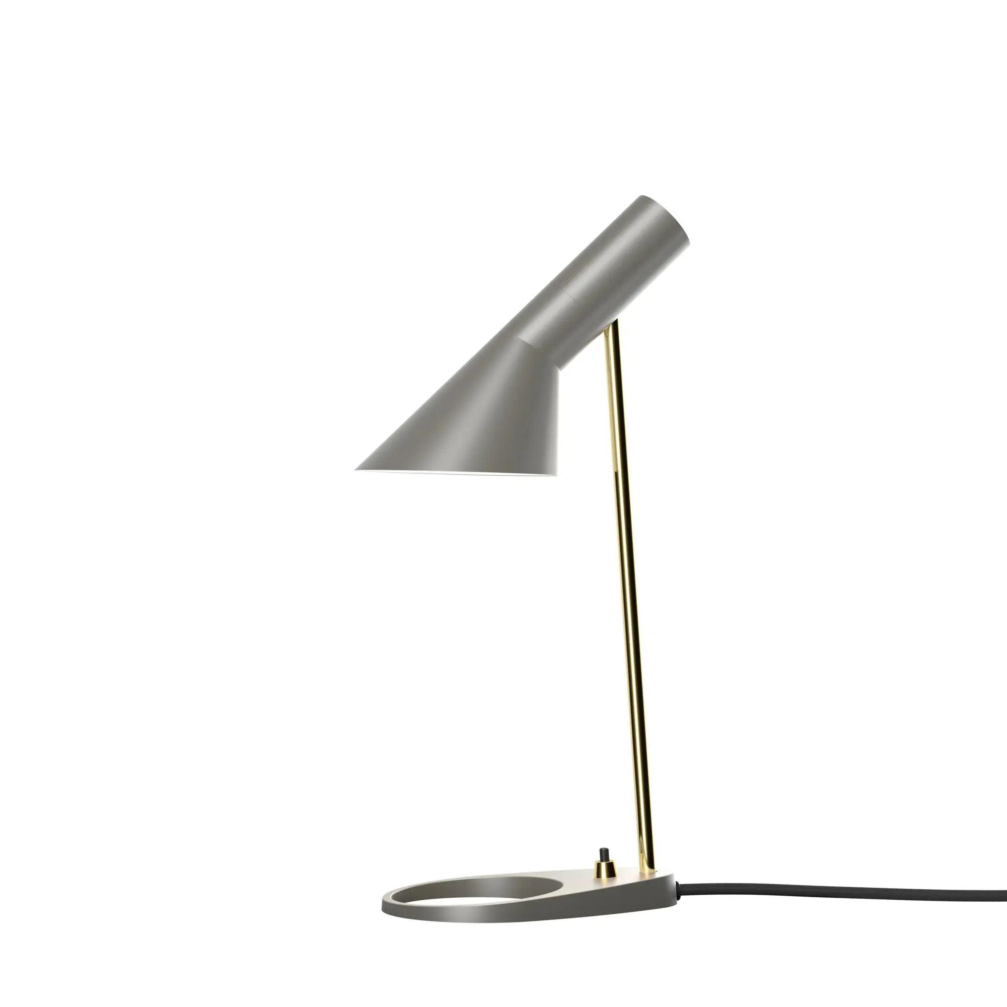 Lampa stołowa AJ MINI ciepły szary z mosiężnym – mosiądz, Louis Poulsen