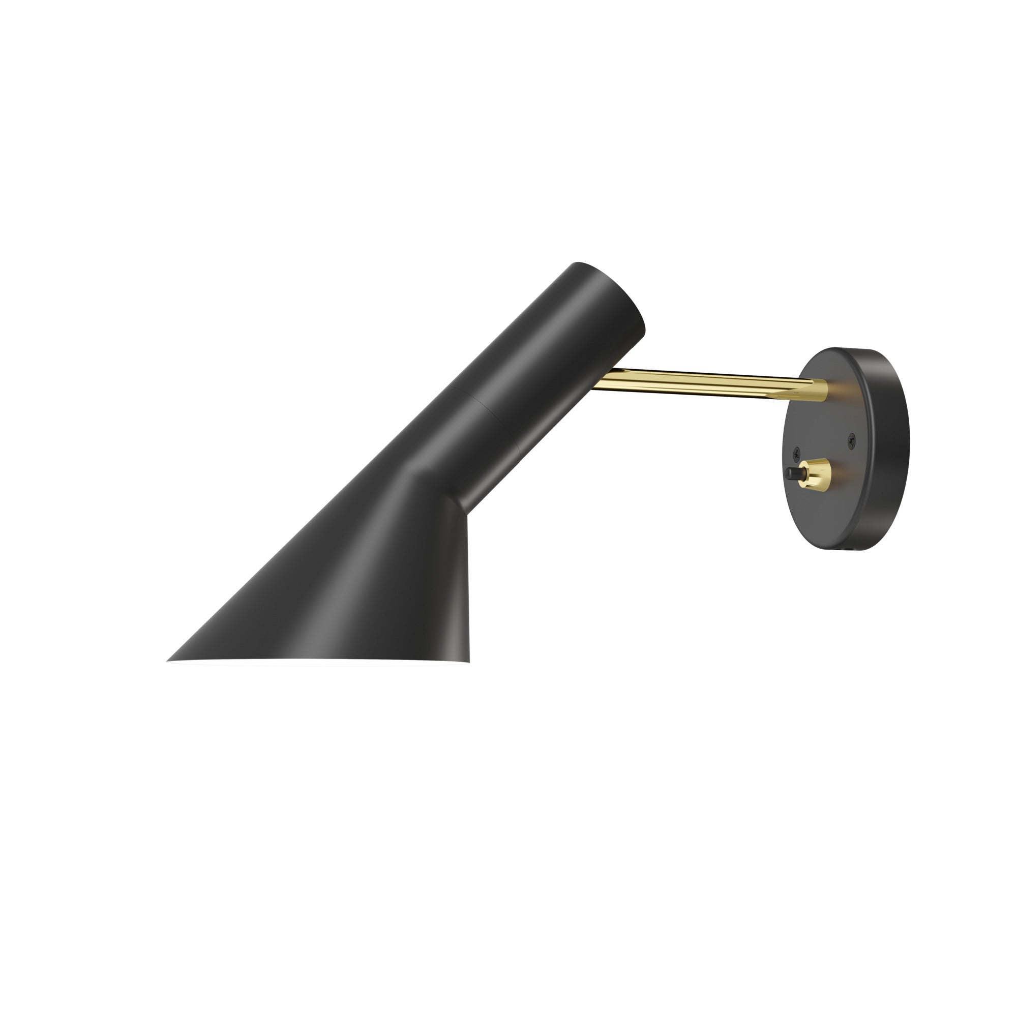 Lampa ścienna AJ czarny z mosiężnym
