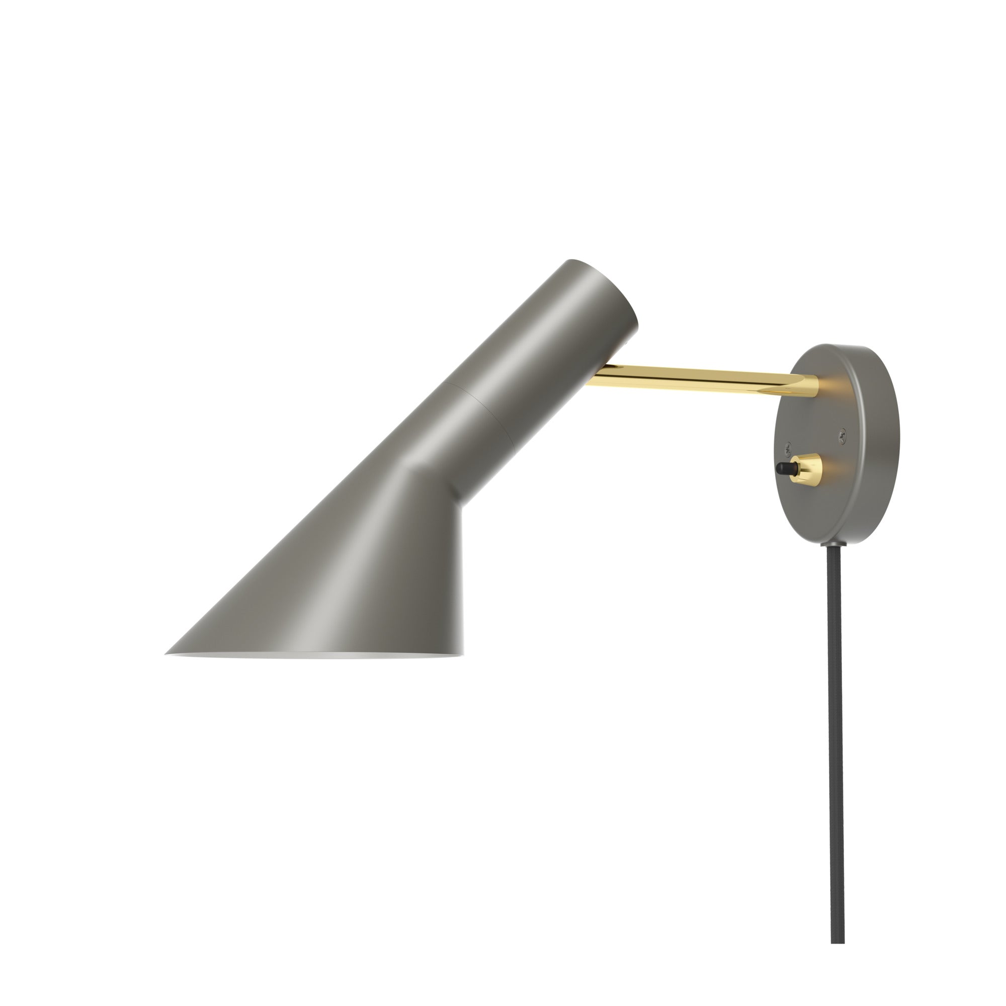 Lampa ścienna AJ ciepły szary z mosiężnym
