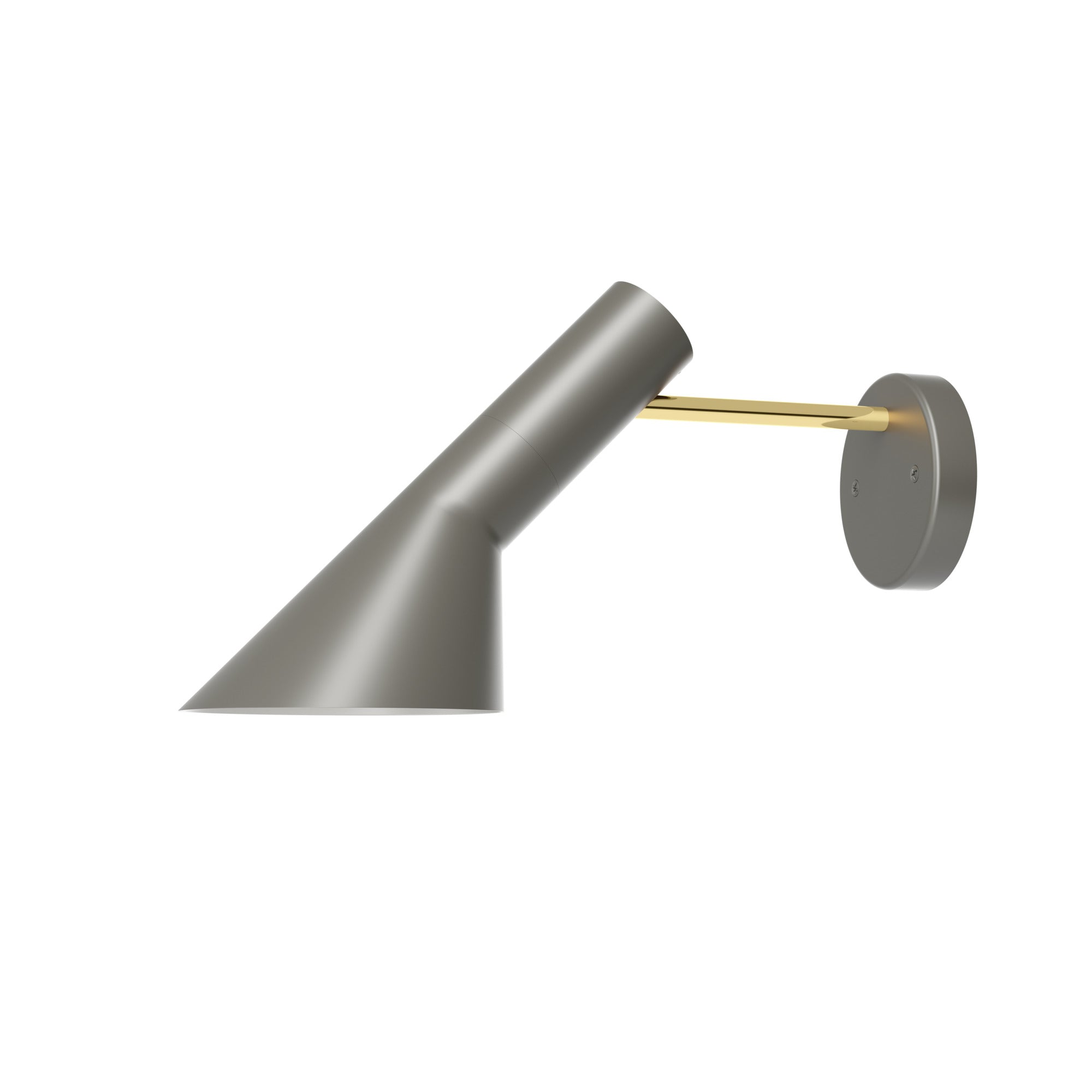 Lampa ścienna AJ ciepły szary z mosiężnym