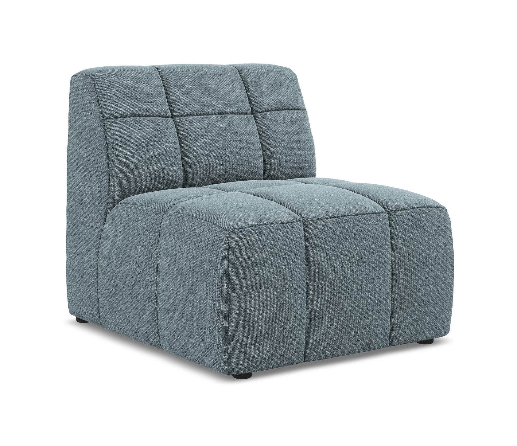 Armchair / module ALOHA denim blue boucle