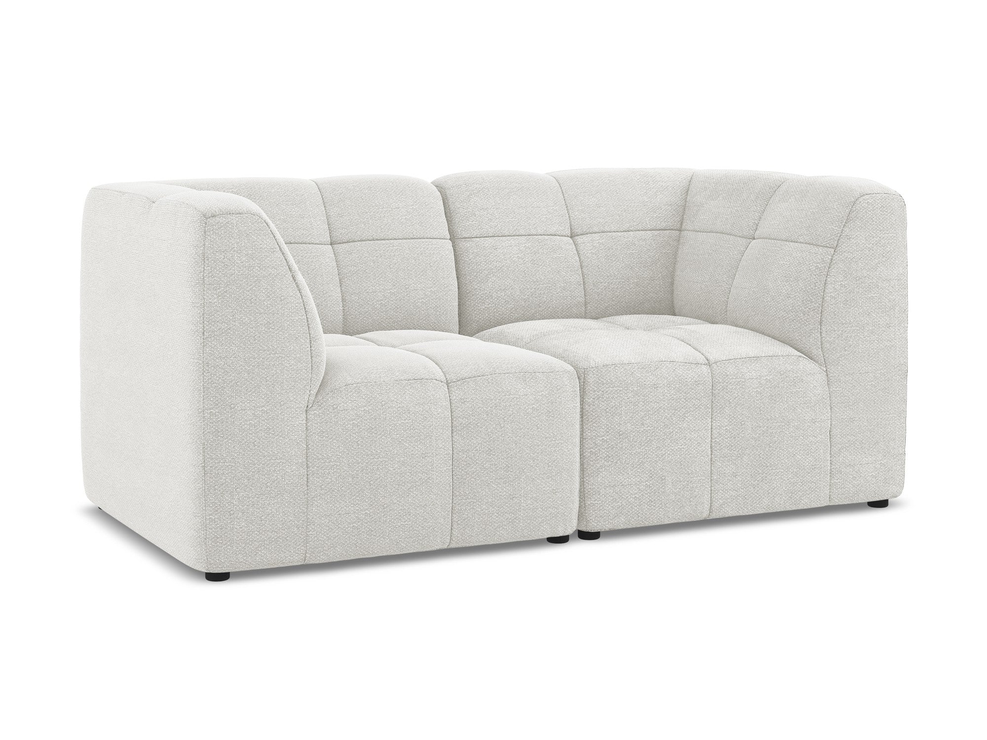 Modular 2-Seater Sofa ALOHA White Boucle