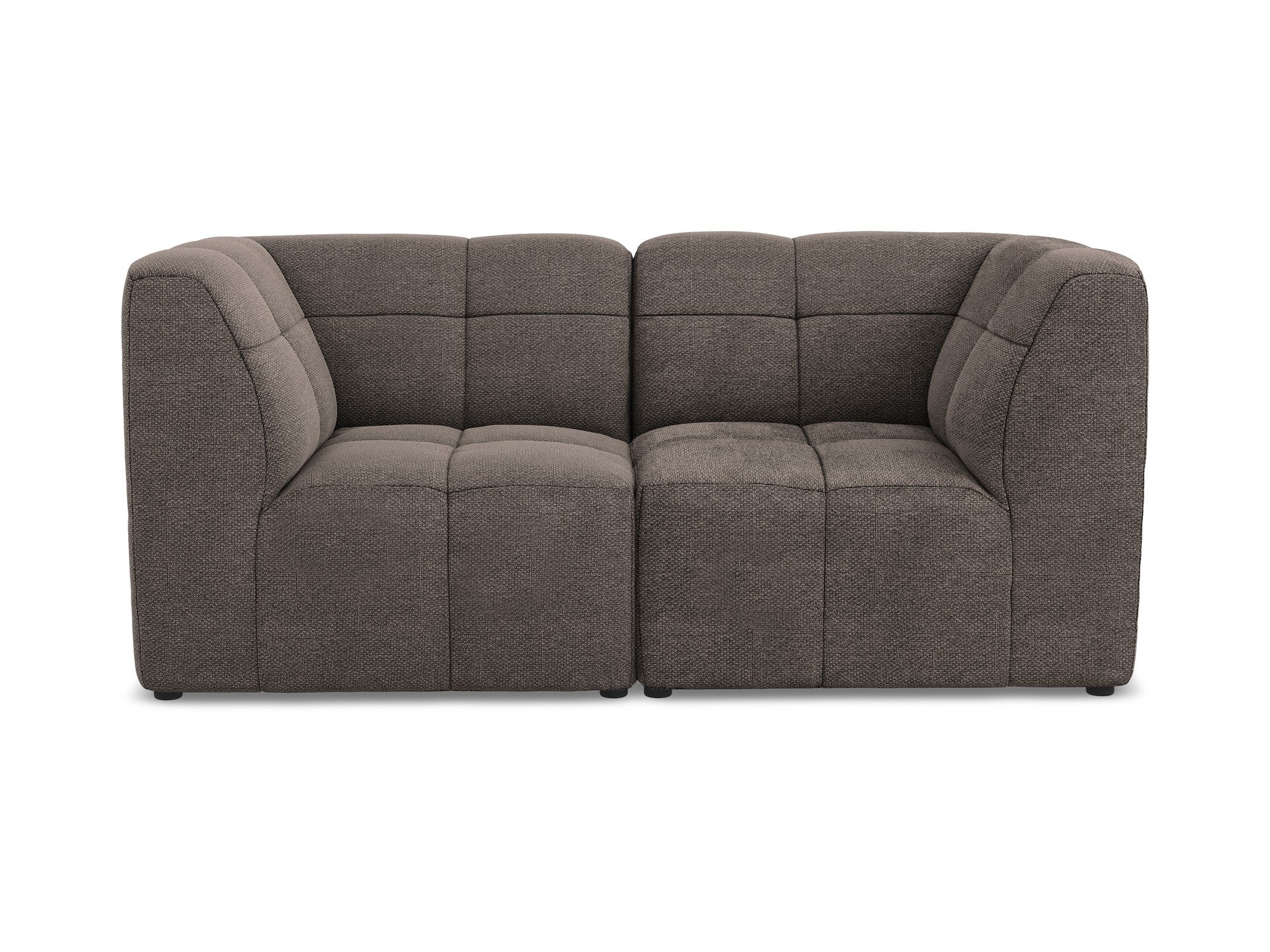 2-seater modular sofa ALOHA chocolate boucle
