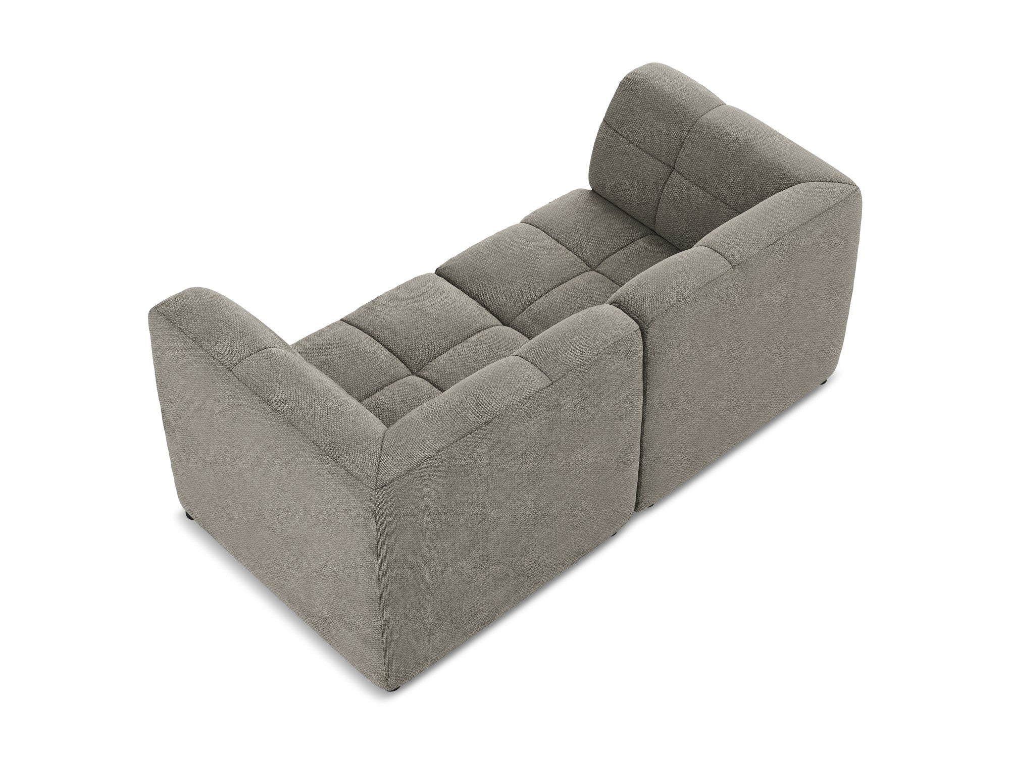 2-seater modular sofa ALOHA gray boucle