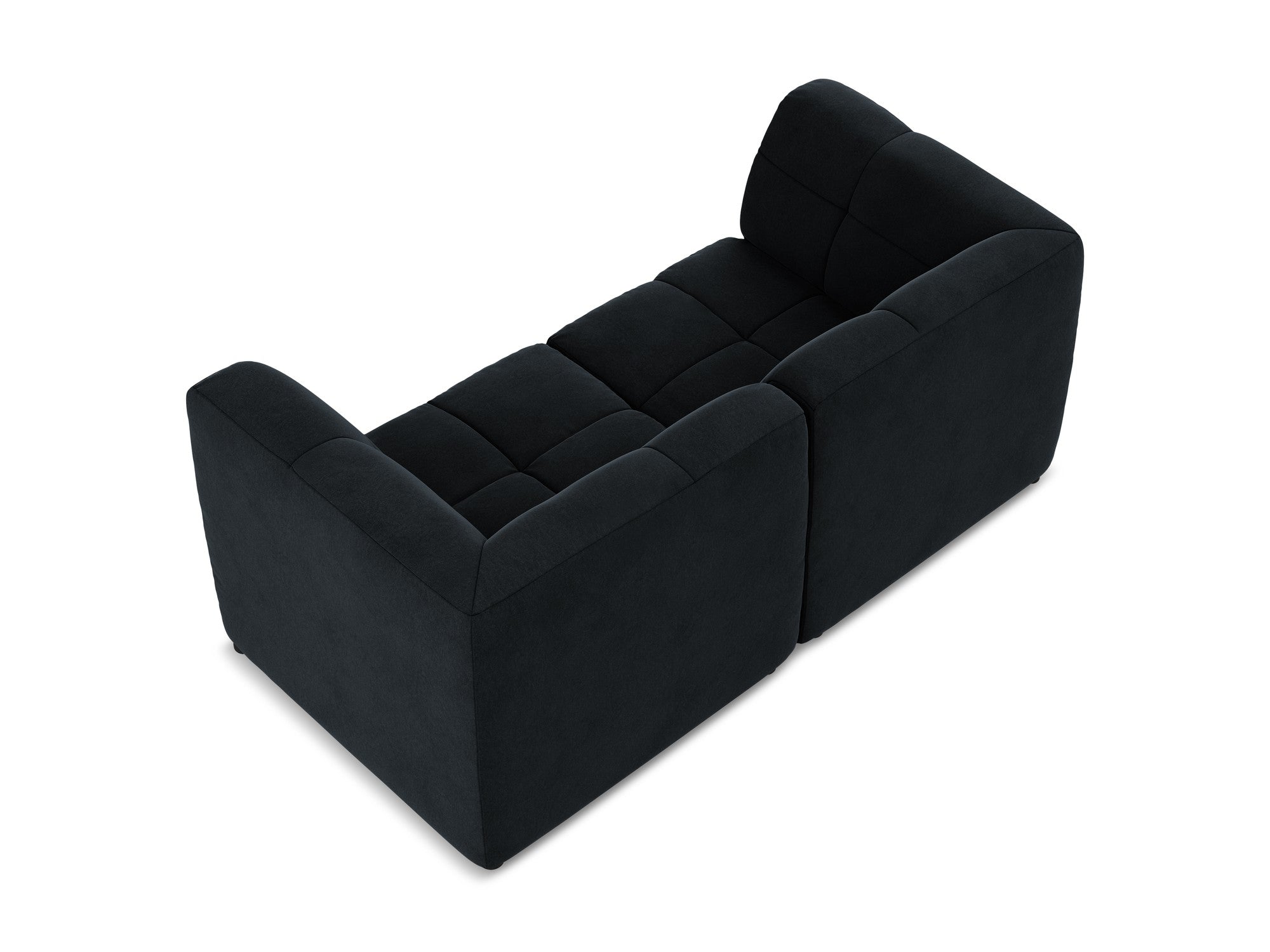 Velvet modular sofa for two ALOHA in royal blue