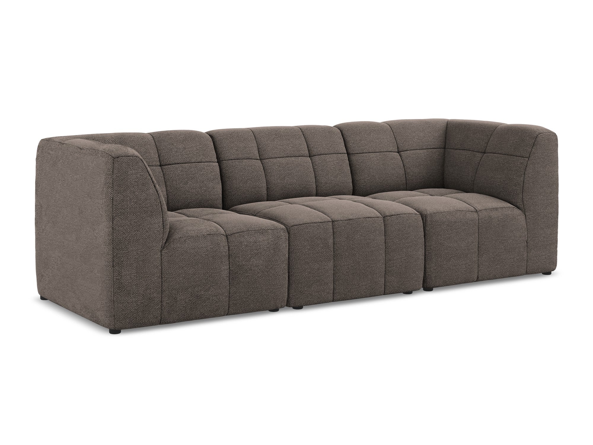 3-seater modular sofa ALOHA chocolate boucle