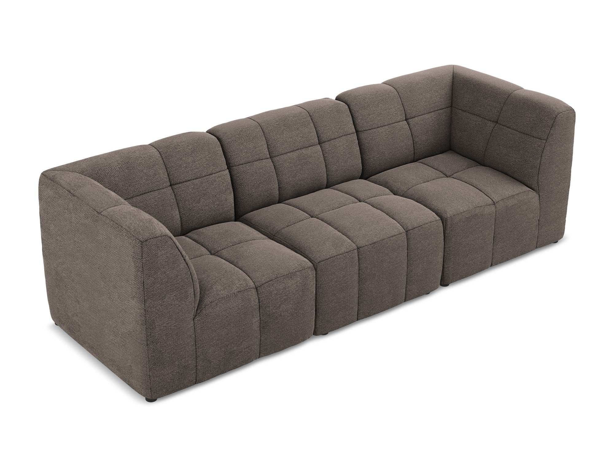 3-seater modular sofa ALOHA chocolate boucle