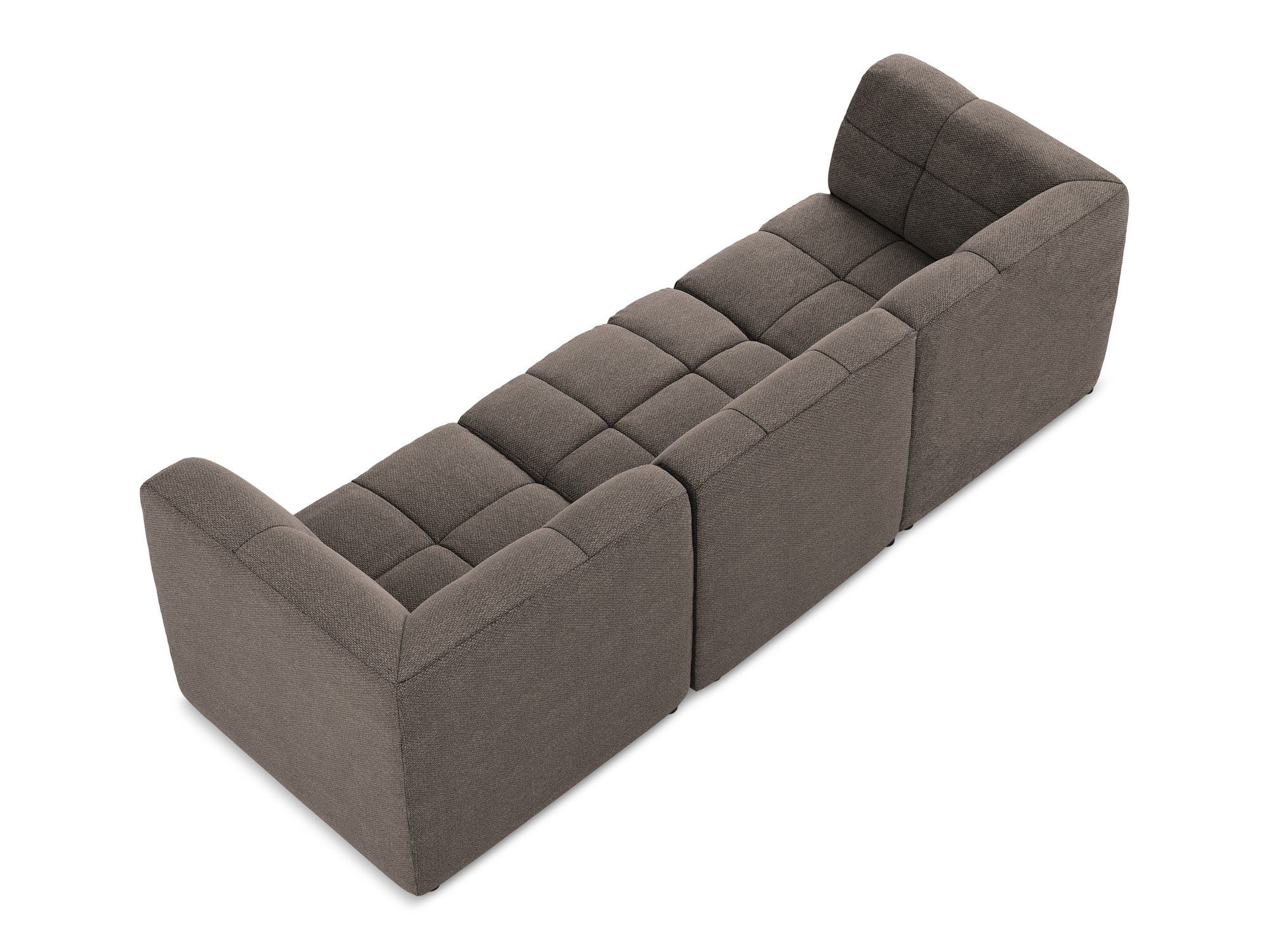 3-seater modular sofa ALOHA chocolate boucle