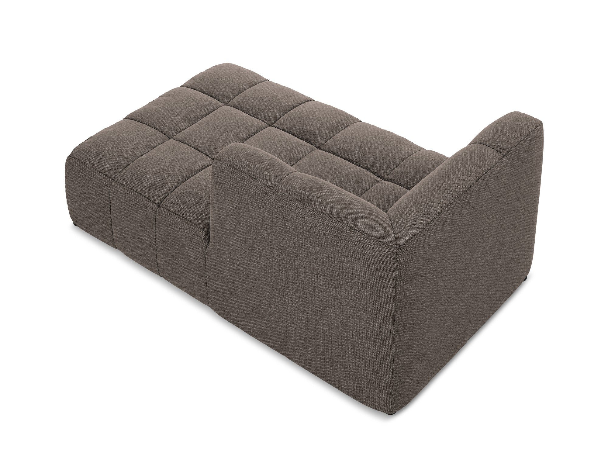 Right-facing ALOHA chocolate boucle chaise longue