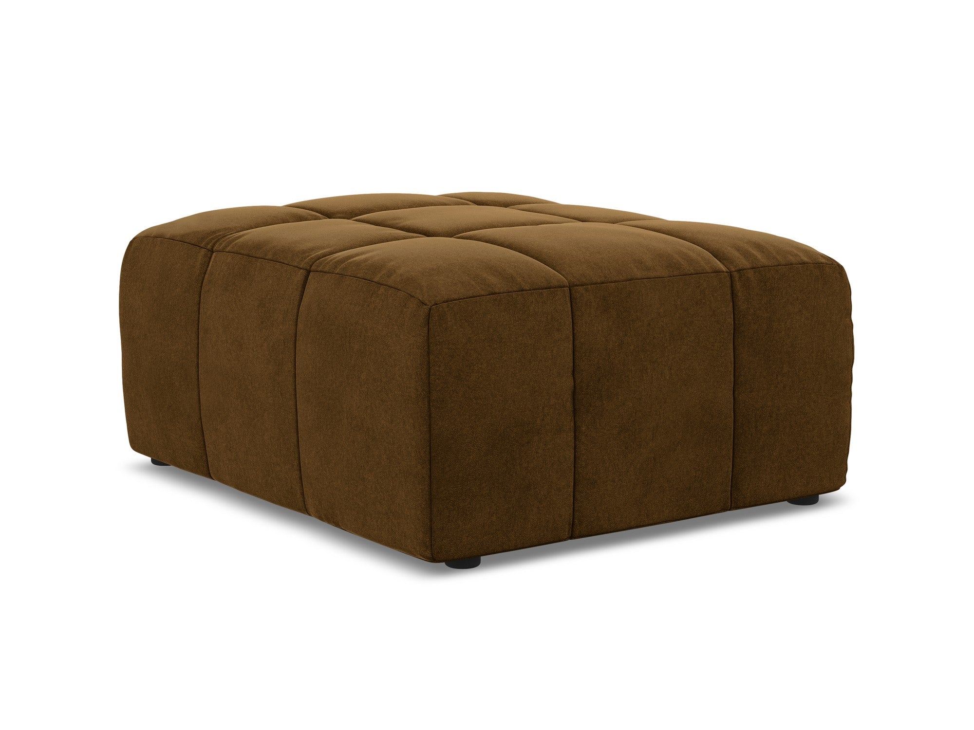 Pouf / velvet module ALOHA mustard