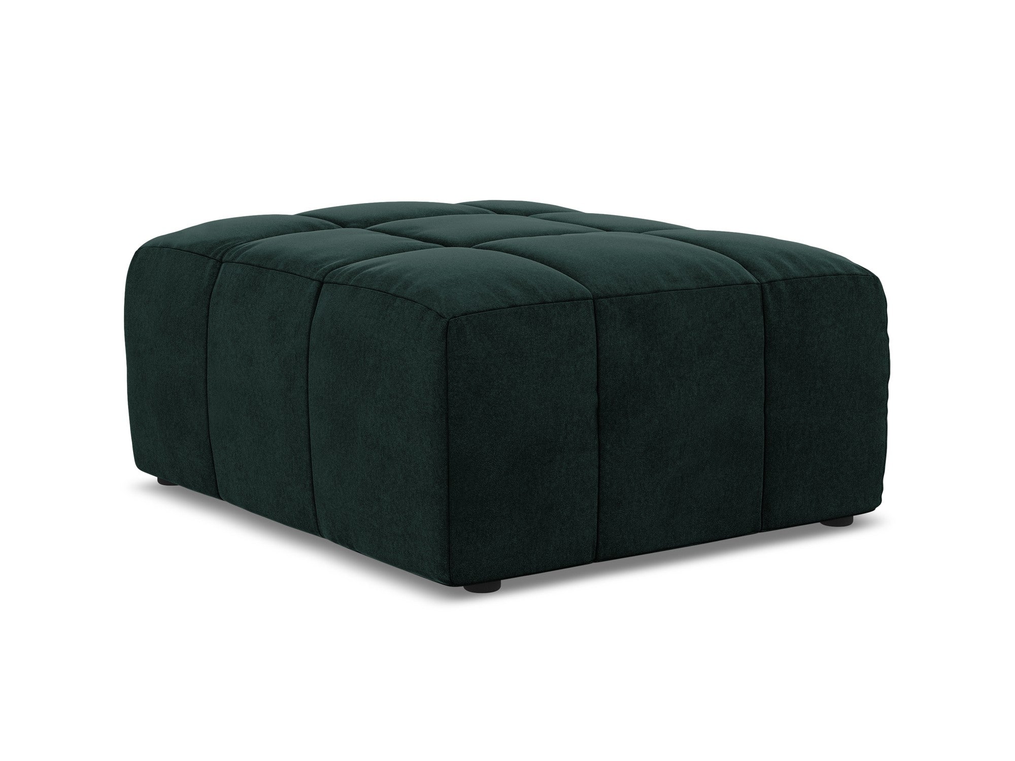 Pouf / velvet module ALOHA gray-green
