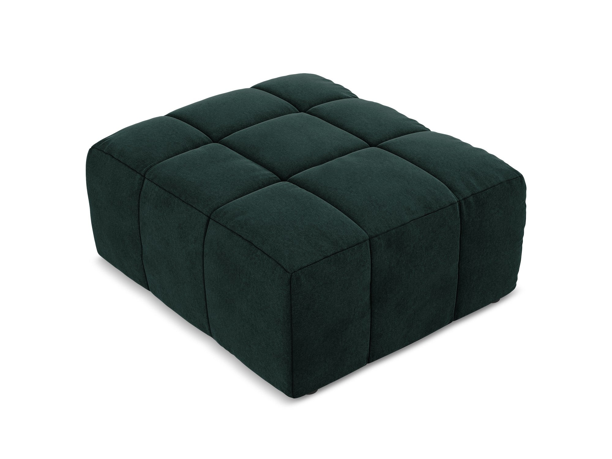 Pouf / velvet module ALOHA gray-green