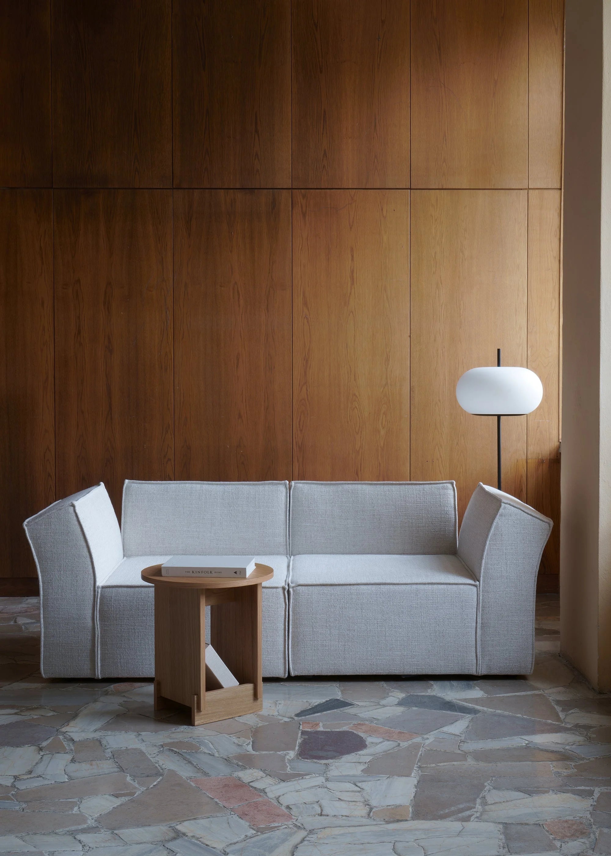 ANDO modular sofa - right-side module brown boucle