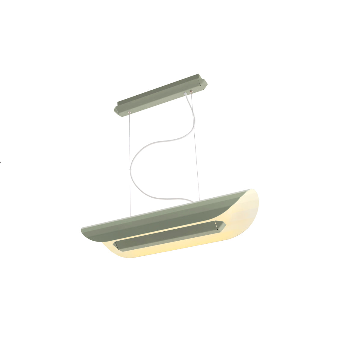 APOLIN Sage Green Linear Pendant Lamp