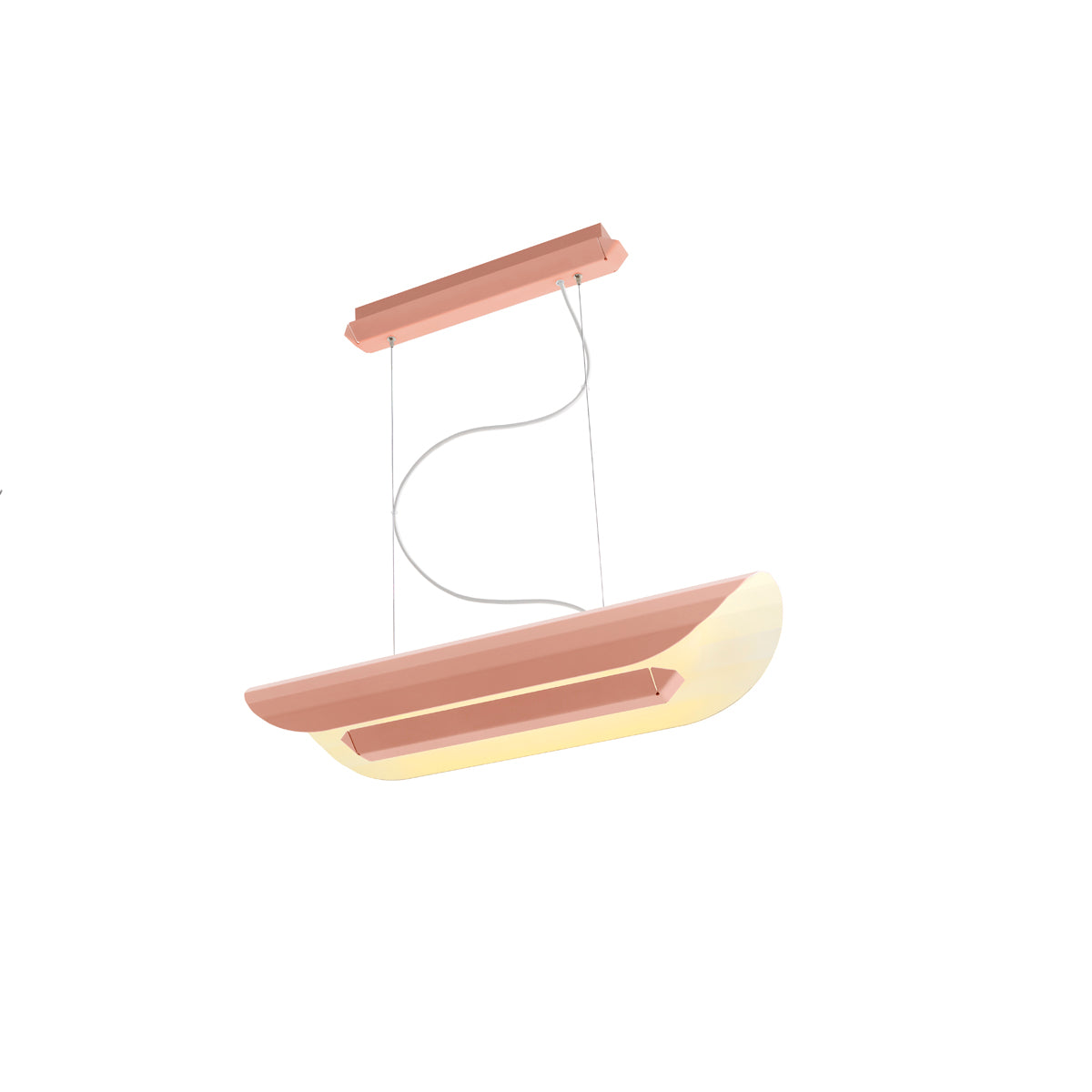 Linear pendant lamp APOLIN broken pink