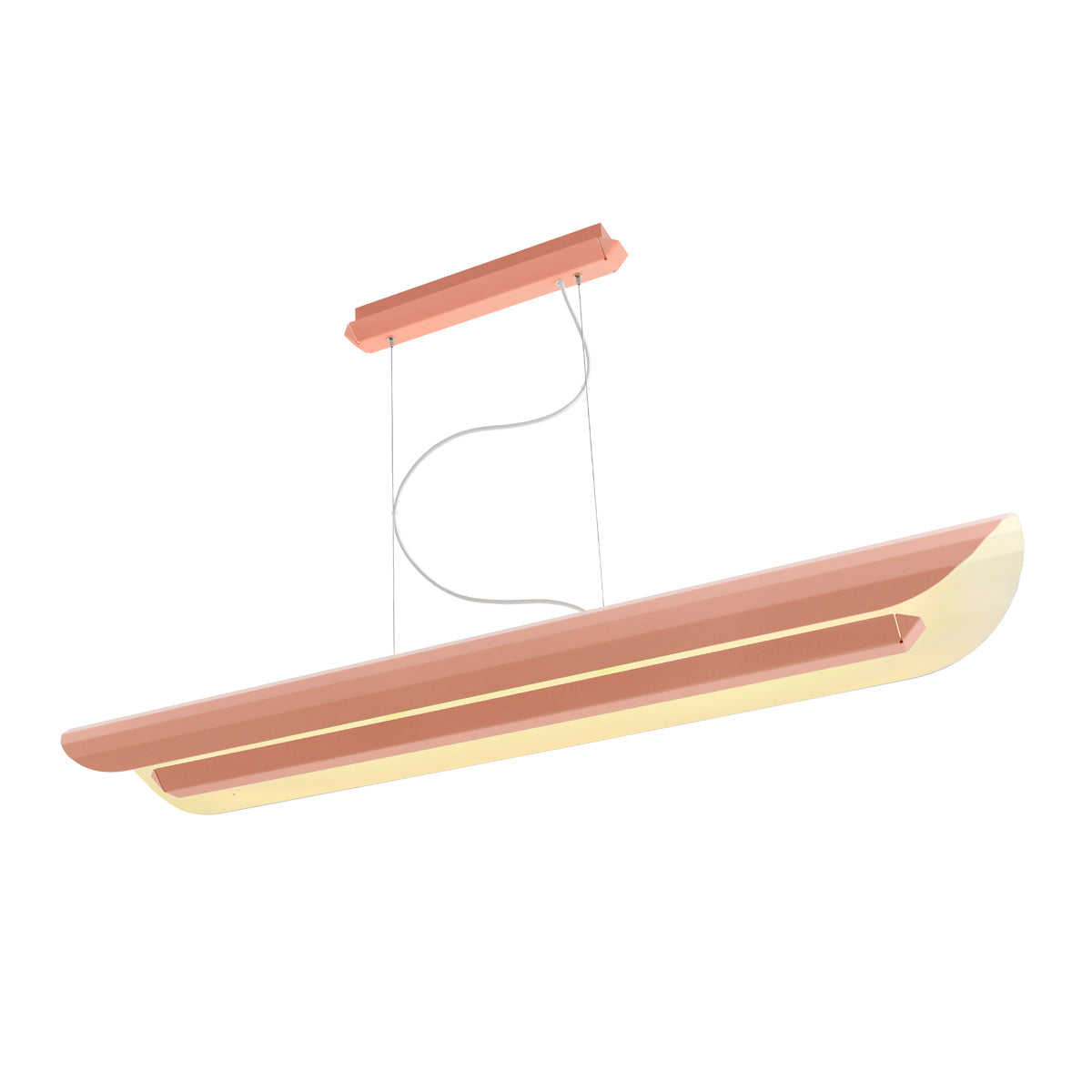 Linear pendant lamp APOLIN broken pink