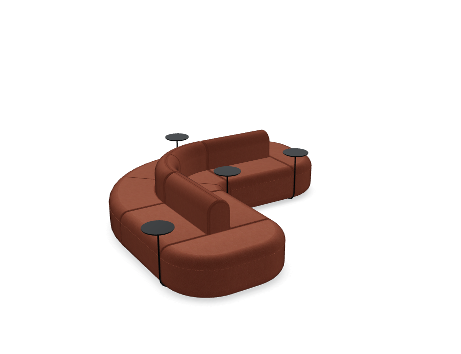 6-Modul-Ecksofa Doppelpolsterte Artico