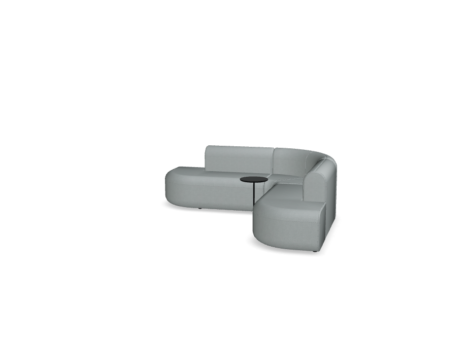 3-Modul-Ecksofa, gepolsterter Artico