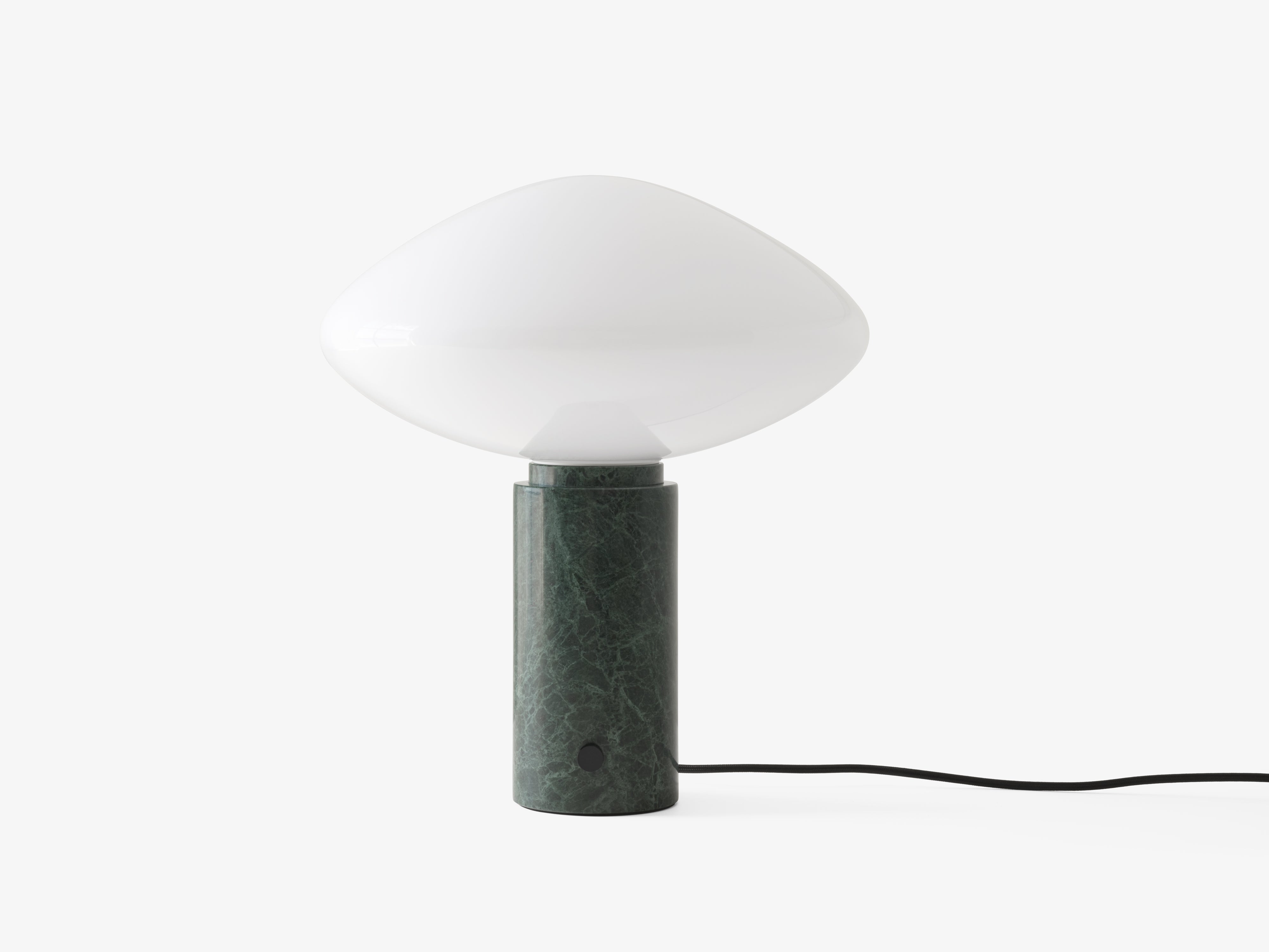 Table lamp MIST AP17 glass shade with a green marble base