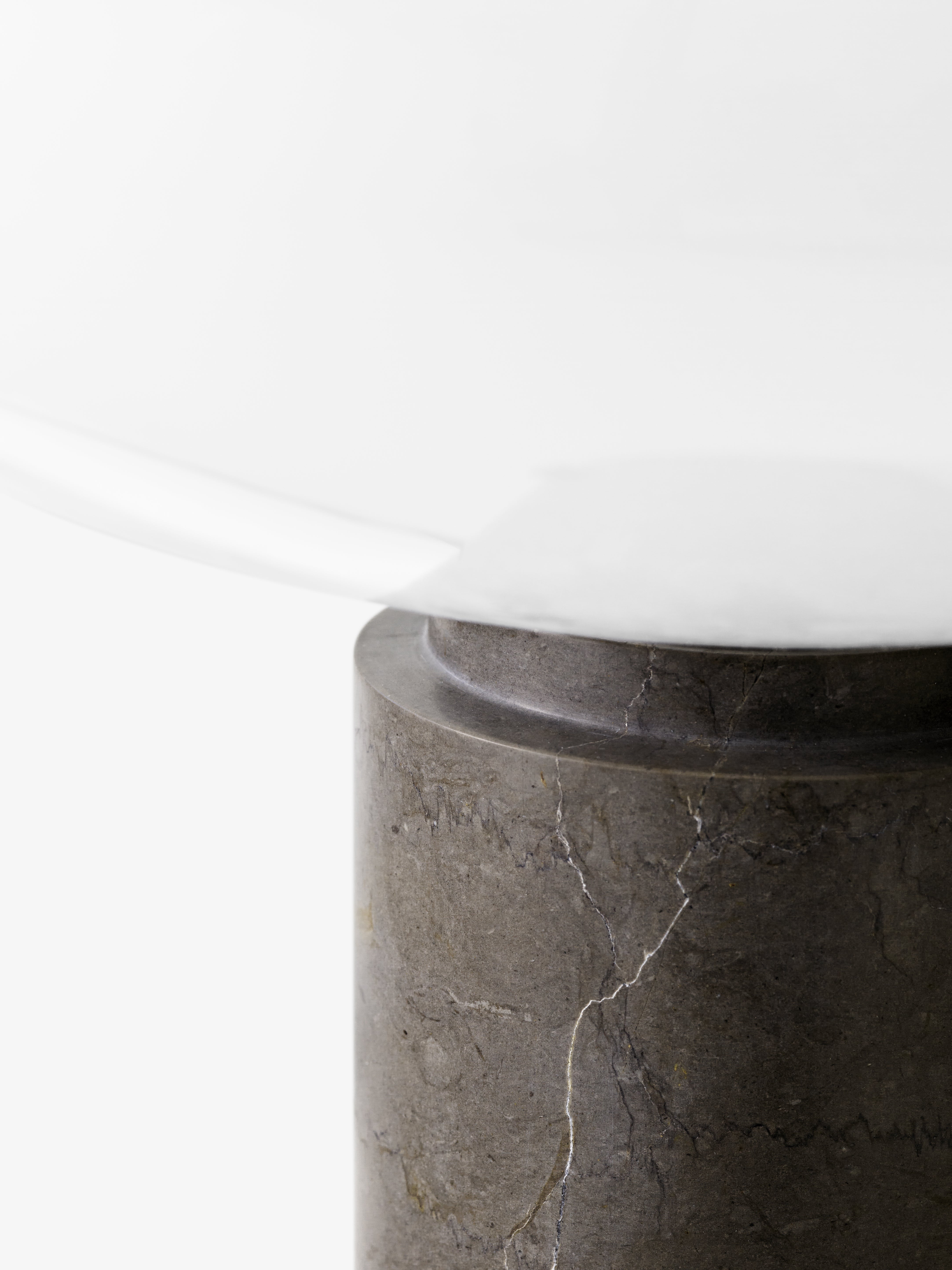 Table lamp MIST AP17 glass shade with a gray marble base