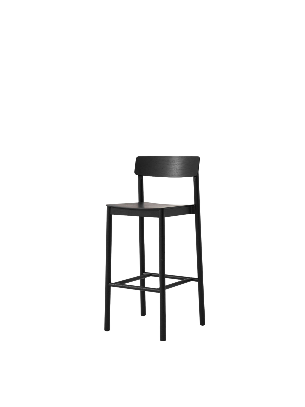 BETTY stool in black lacquered ash