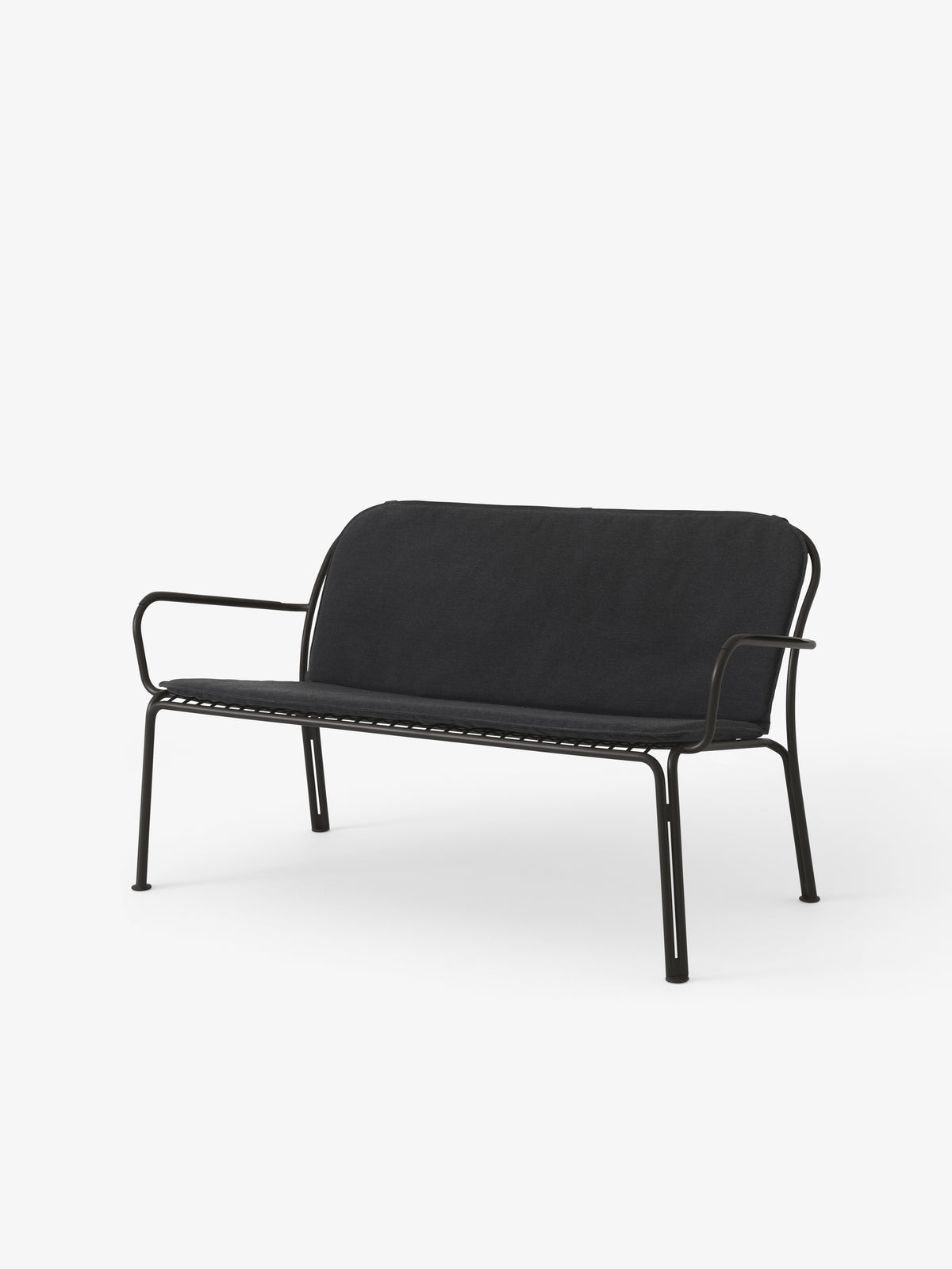 Outdoor bench with armrests THORVALD SC110 black