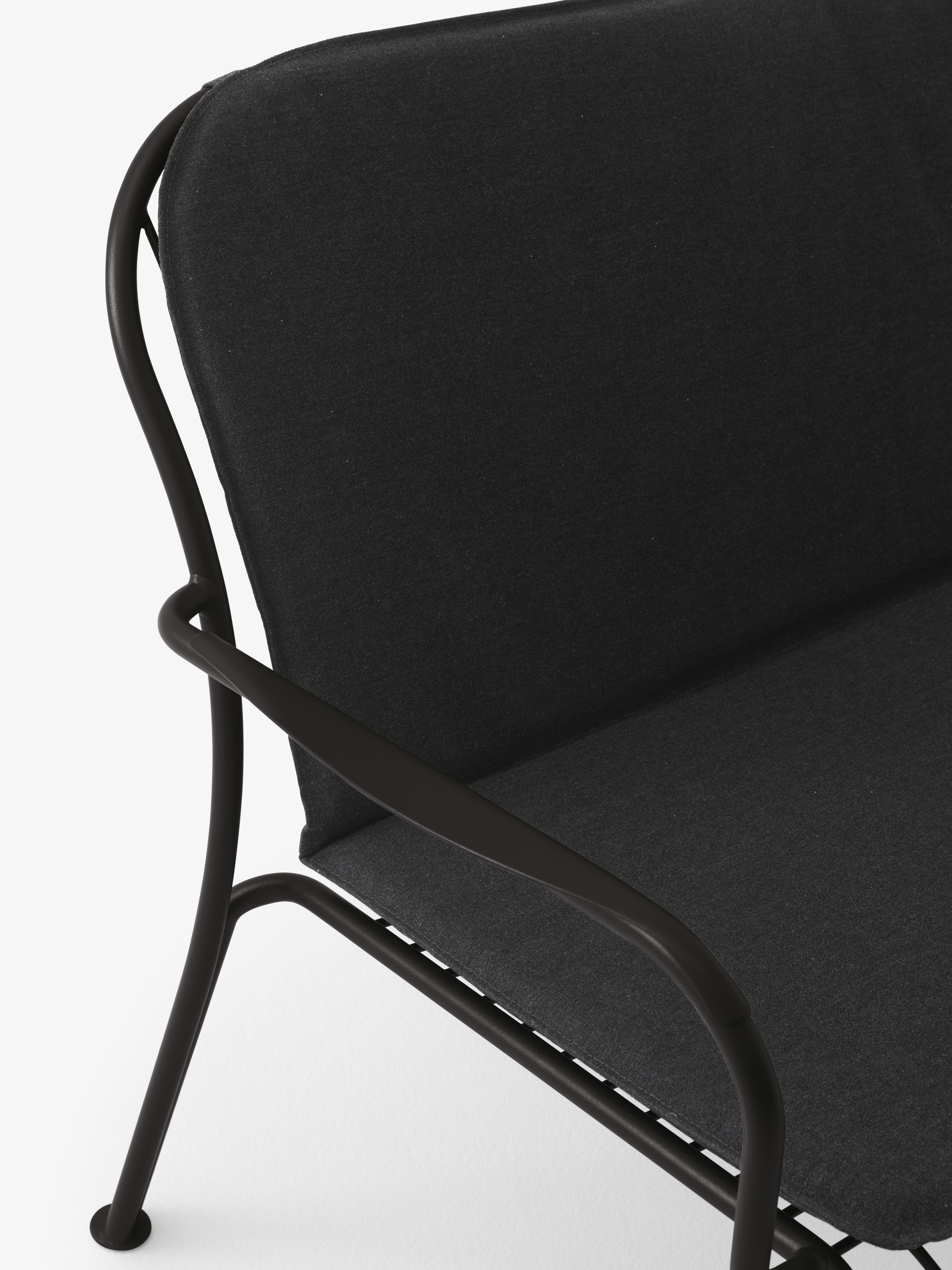 Outdoor bench with armrests THORVALD SC110 black