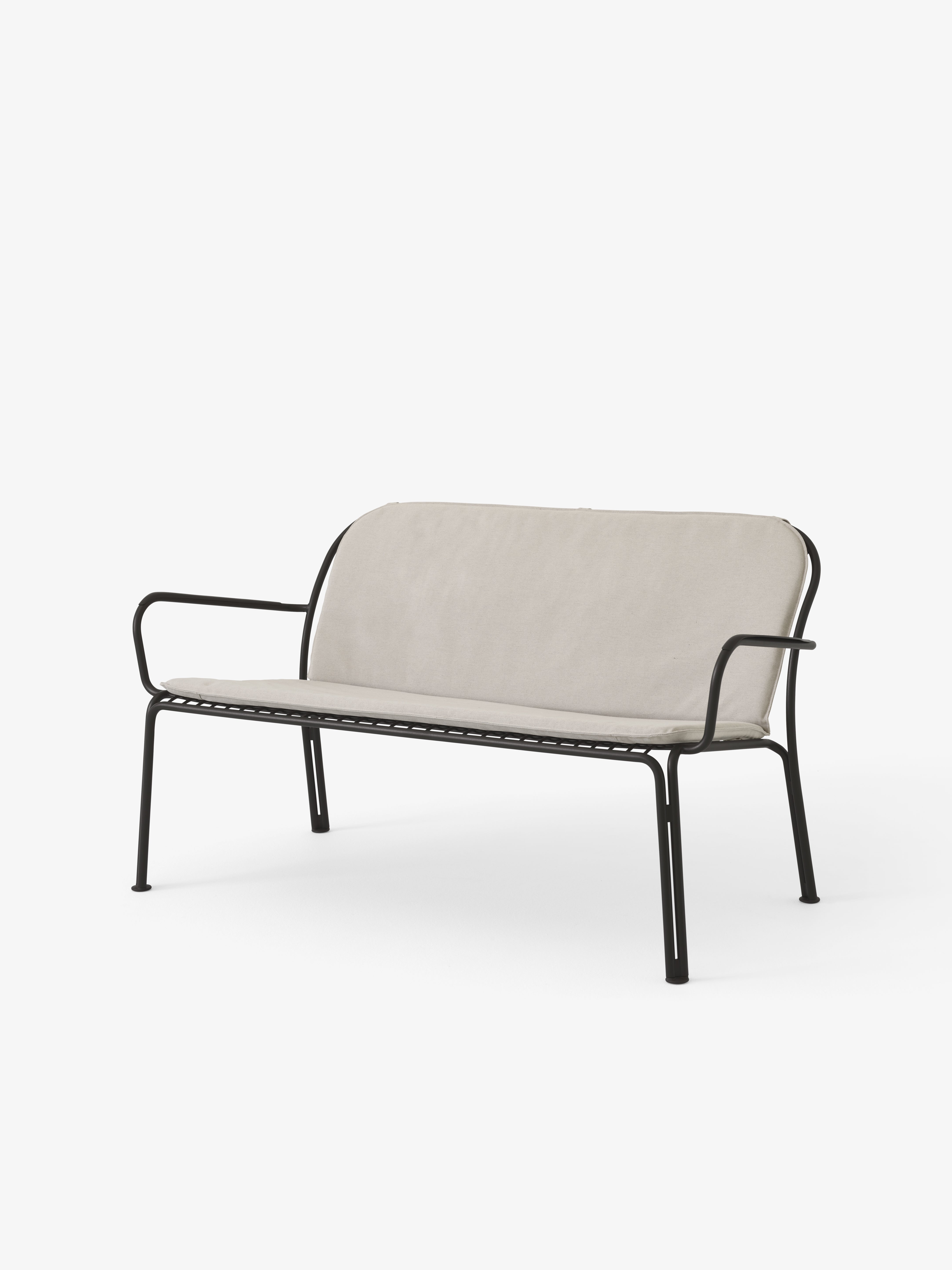 Outdoor bench with armrests THORVALD SC110 black