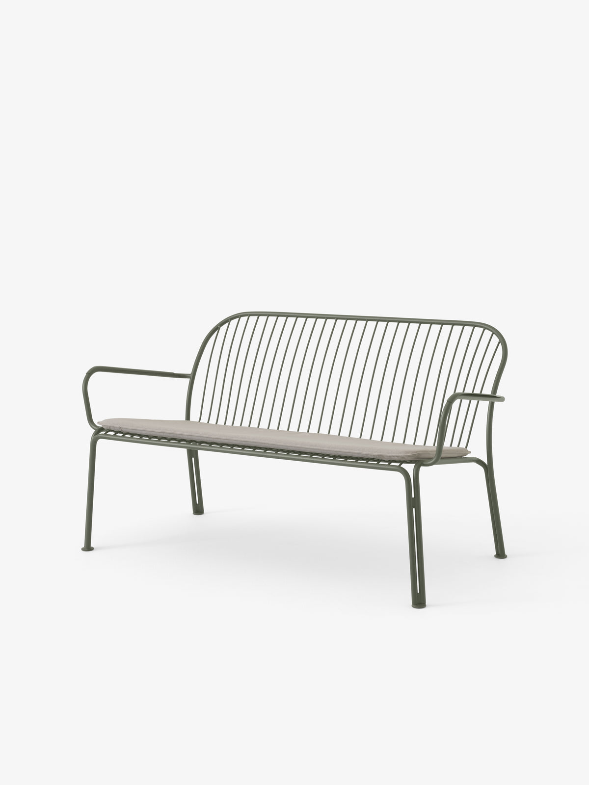 THORVALD SC110 dark green outdoor bench with armrests