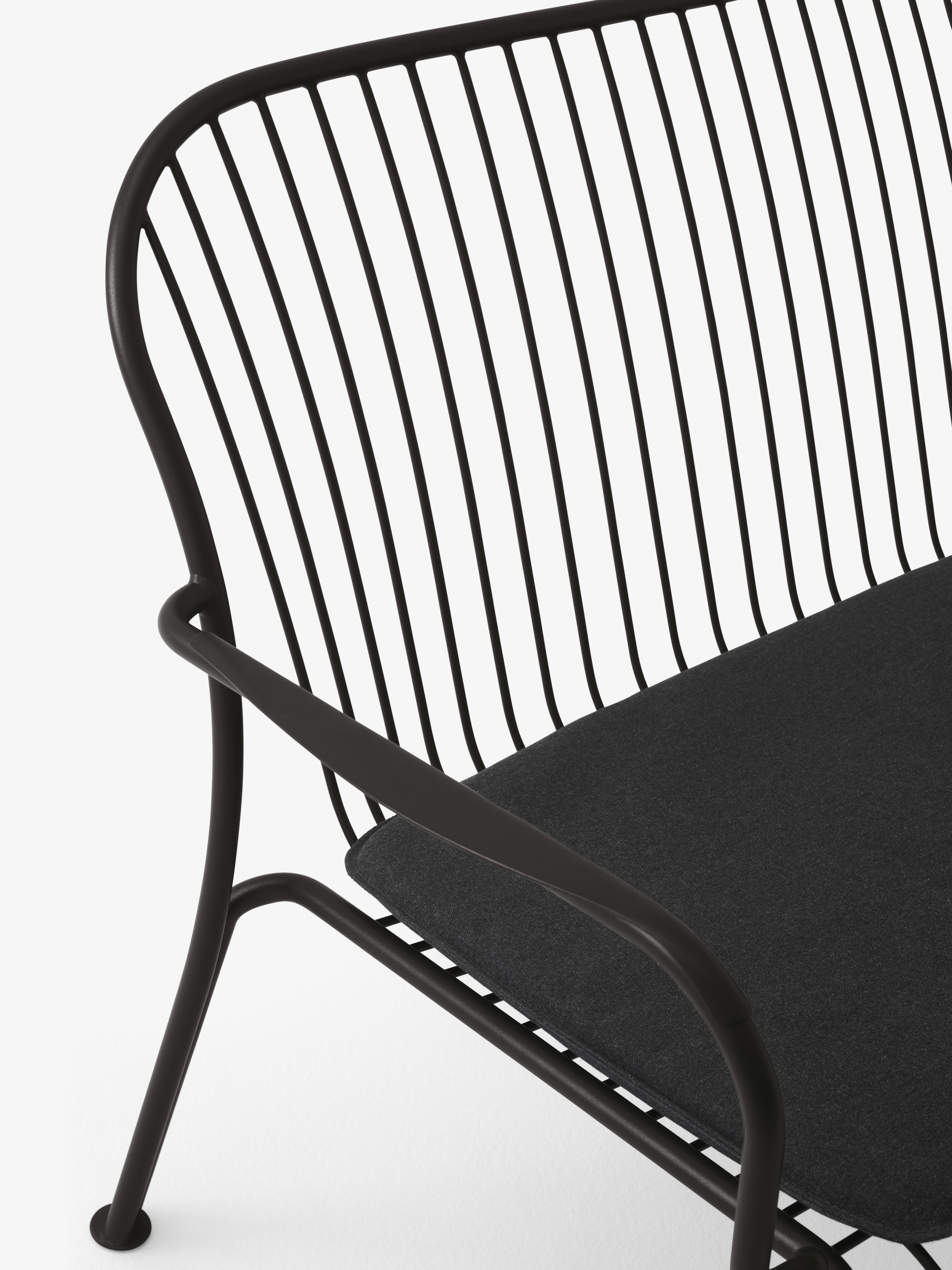 Outdoor bench with armrests THORVALD SC110 black