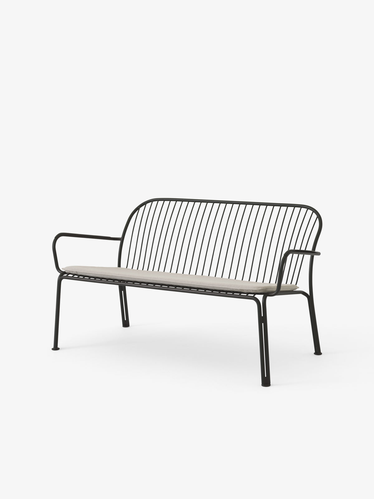 Outdoor bench with armrests THORVALD SC110 black