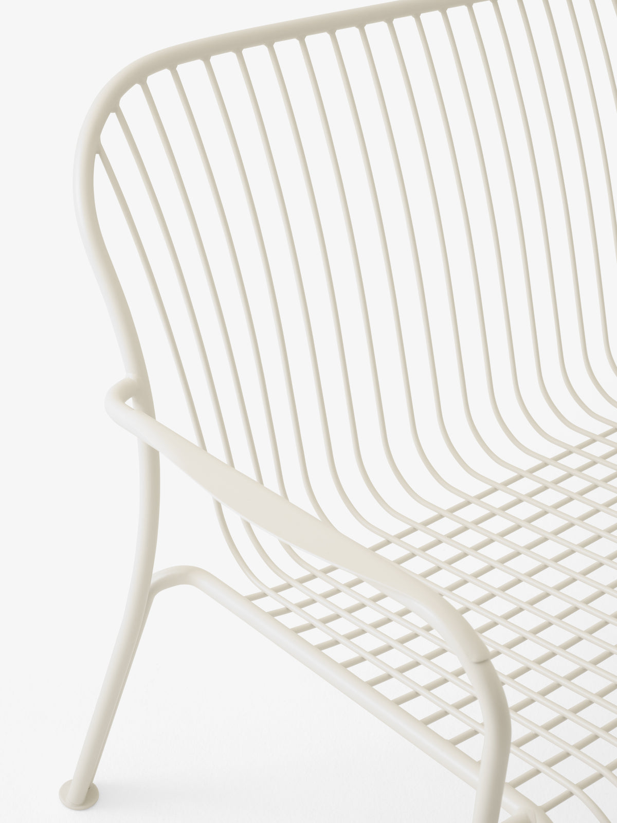 Outdoor bench with armrests THORVALD SC110 ivory