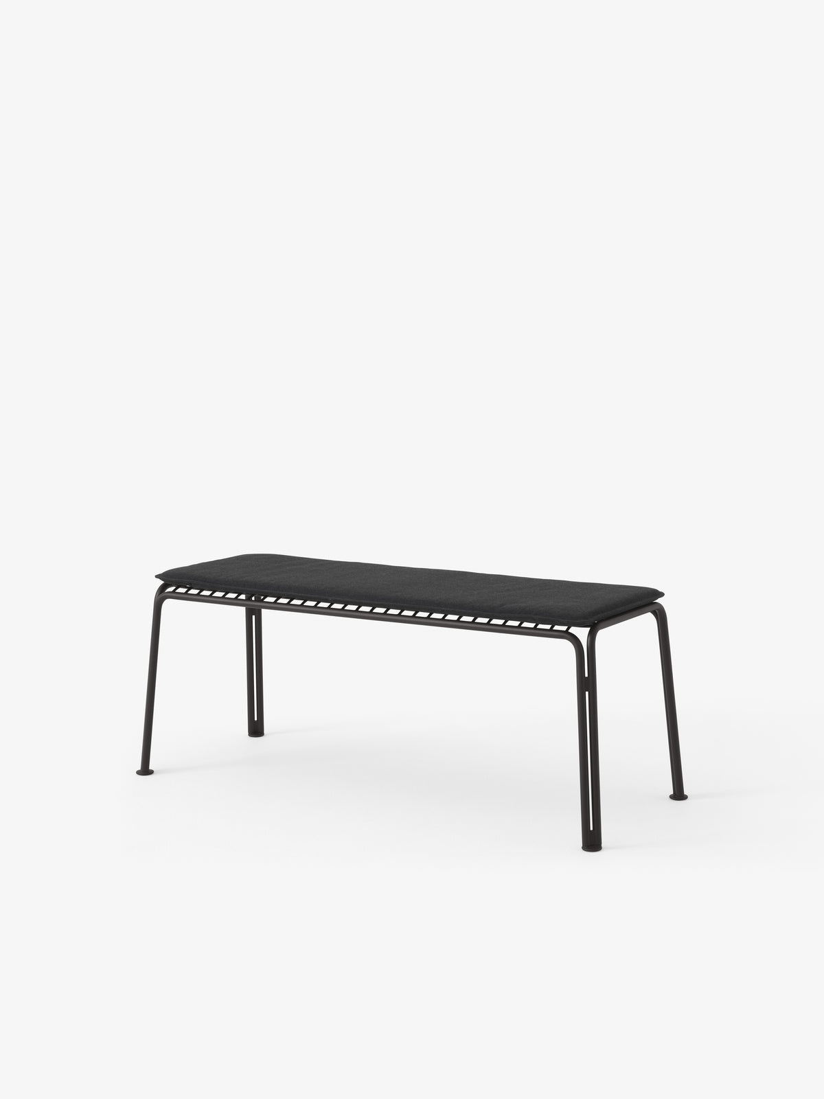 THORVALD SC112 black outdoor bench without backrest