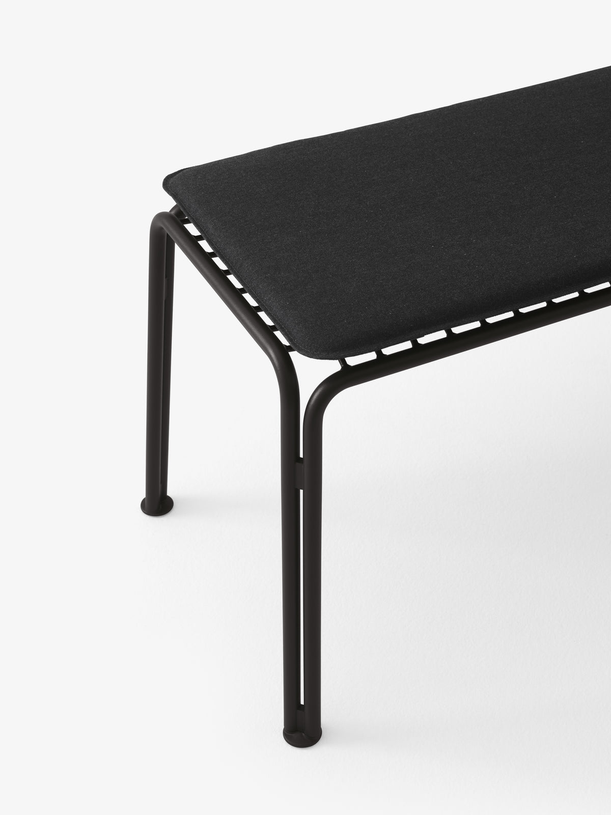 THORVALD SC112 black outdoor bench without backrest