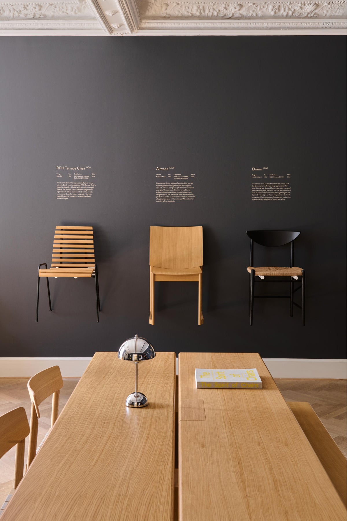 ALLWOOD AV35 chair in lacquered oak