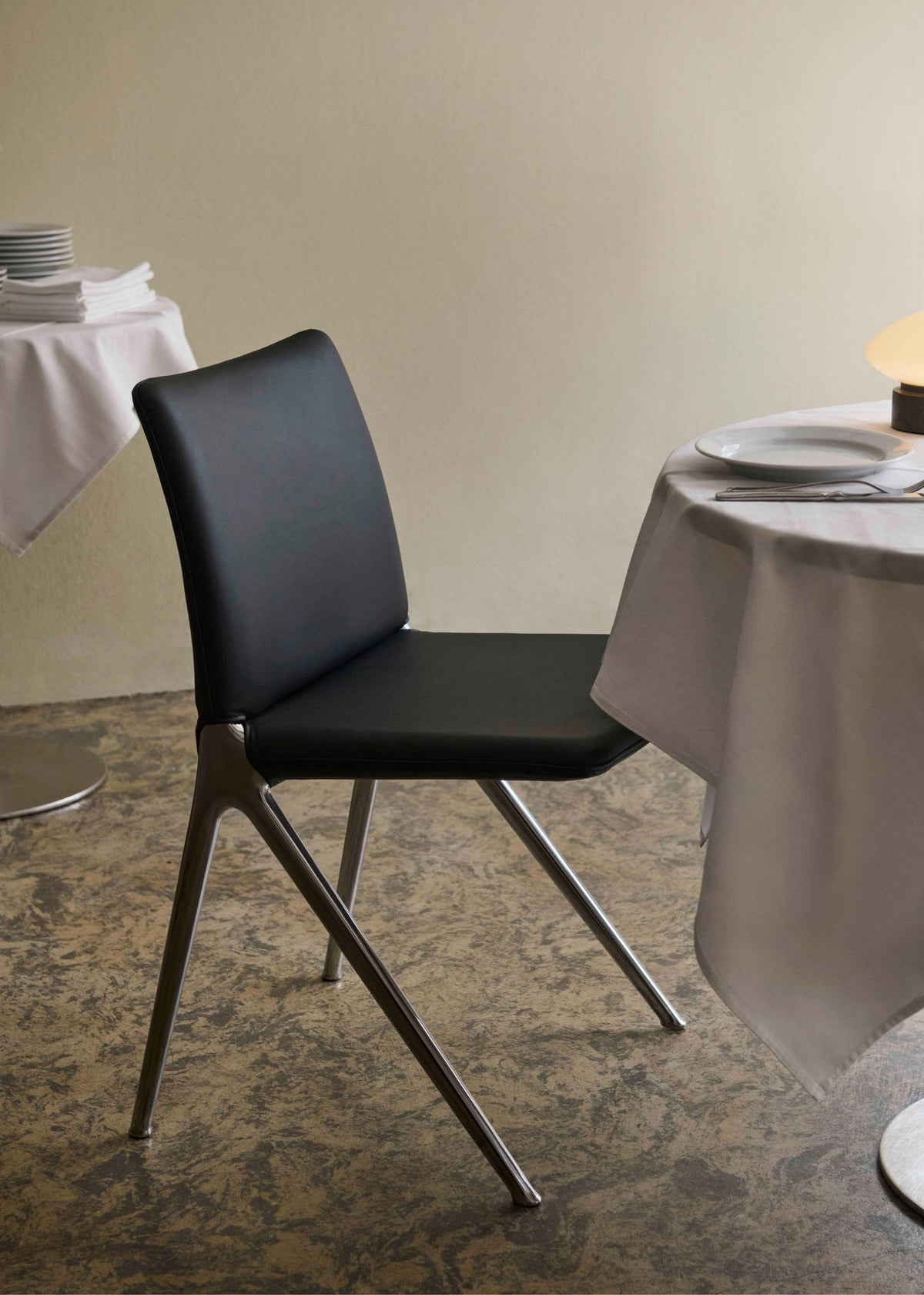 KAPE IF7 Upholstered Chair with Black Base