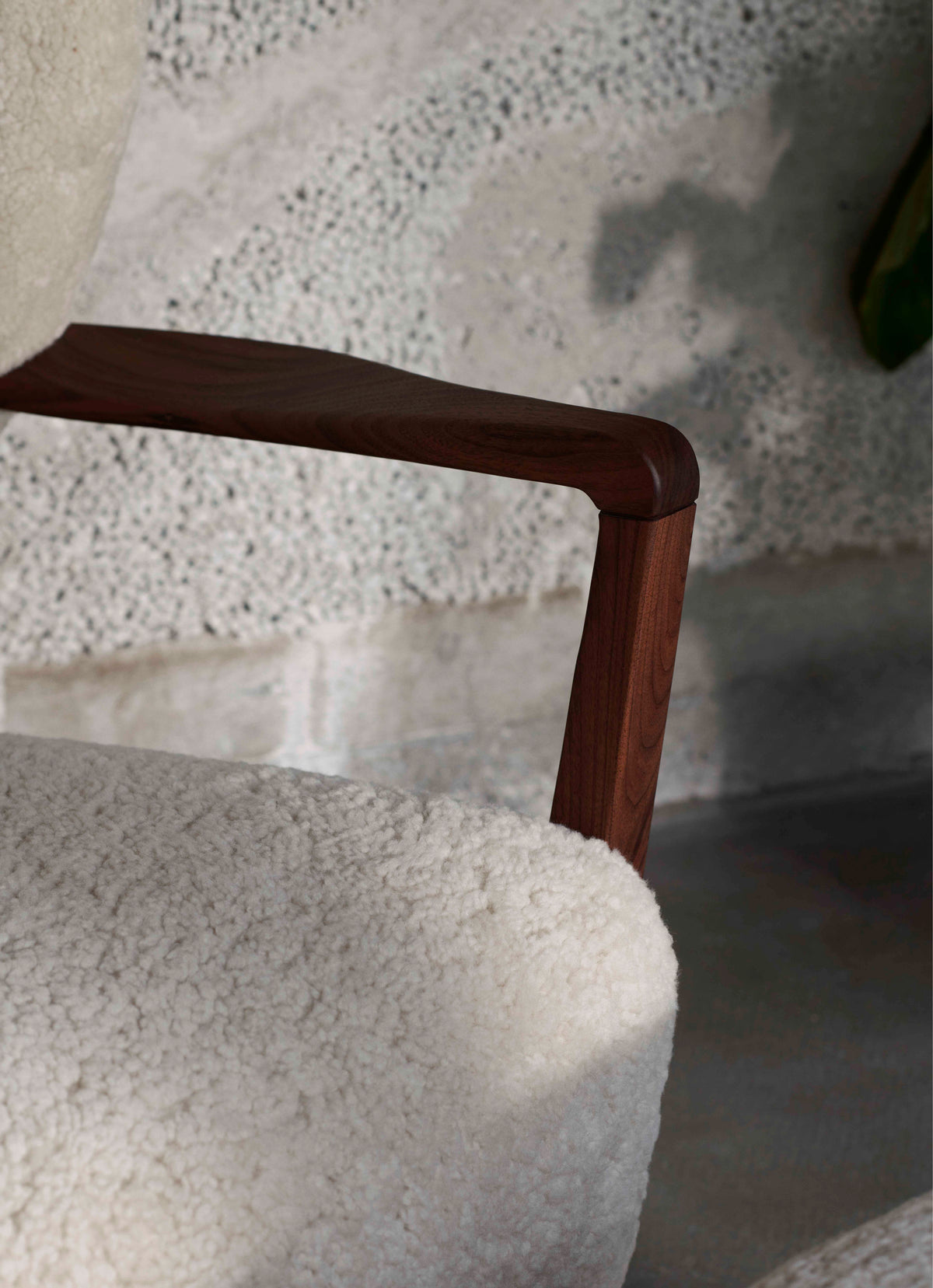 Upholstered WULFF ATD2 Armchair with Walnut Base