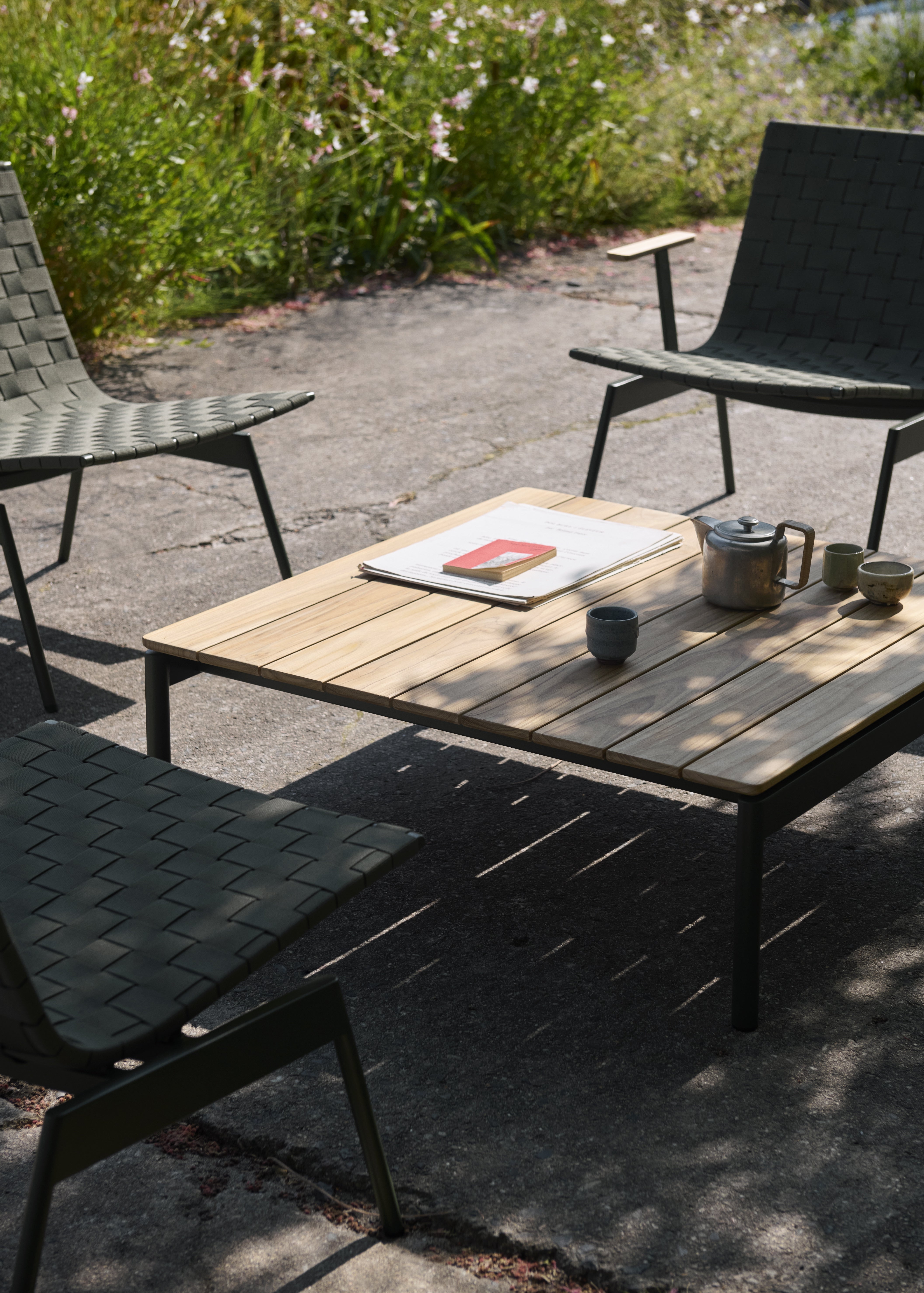 Outdoor armchair with armrests VILLE AV45 black