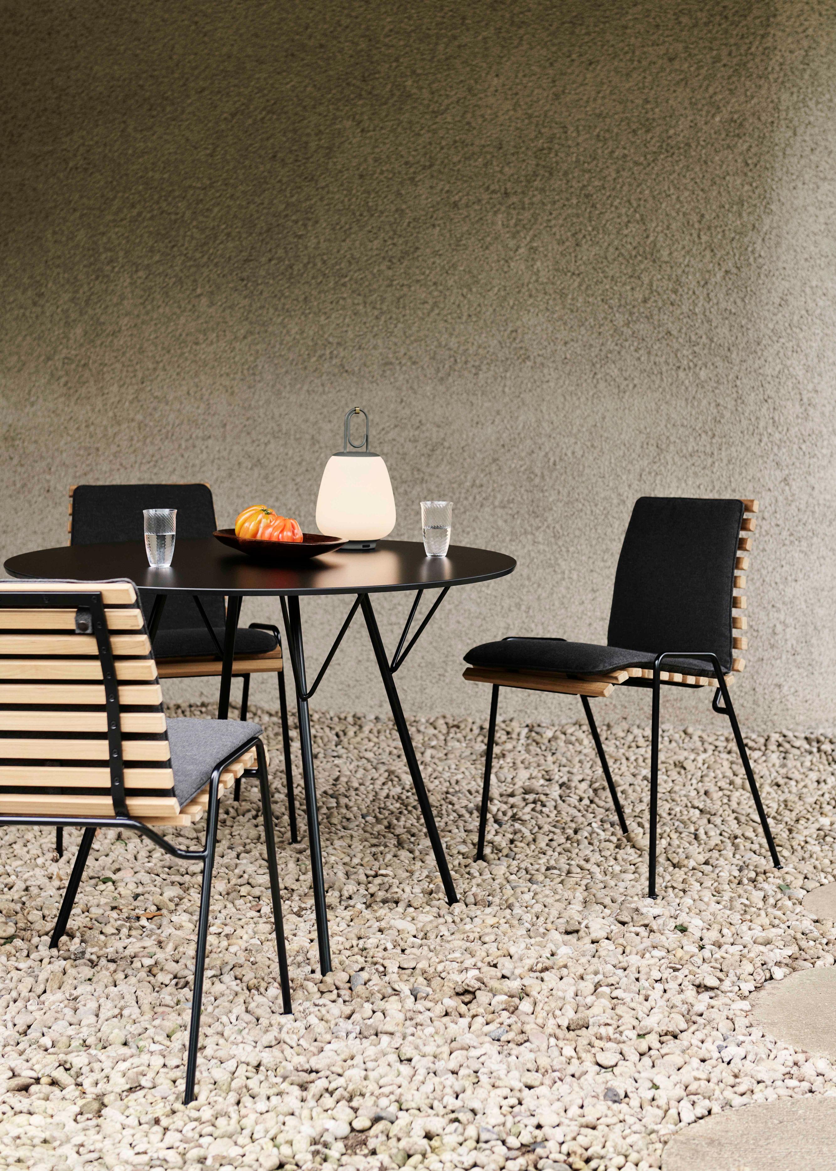 RFH RD4 Outdoor Chair in Teak Wood with Black Base