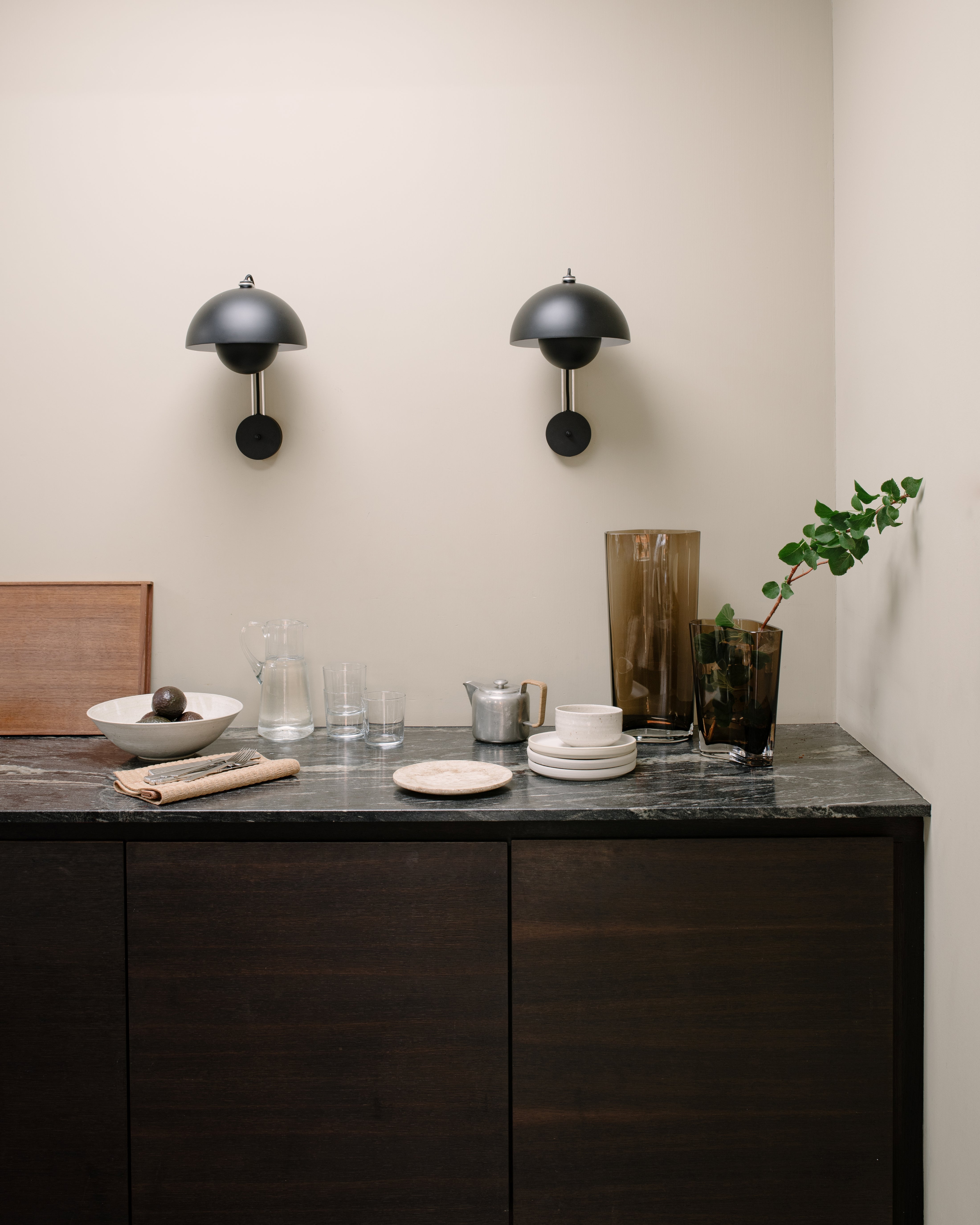 FLOWERPOT VP8 Wall Lamp in Matte Black