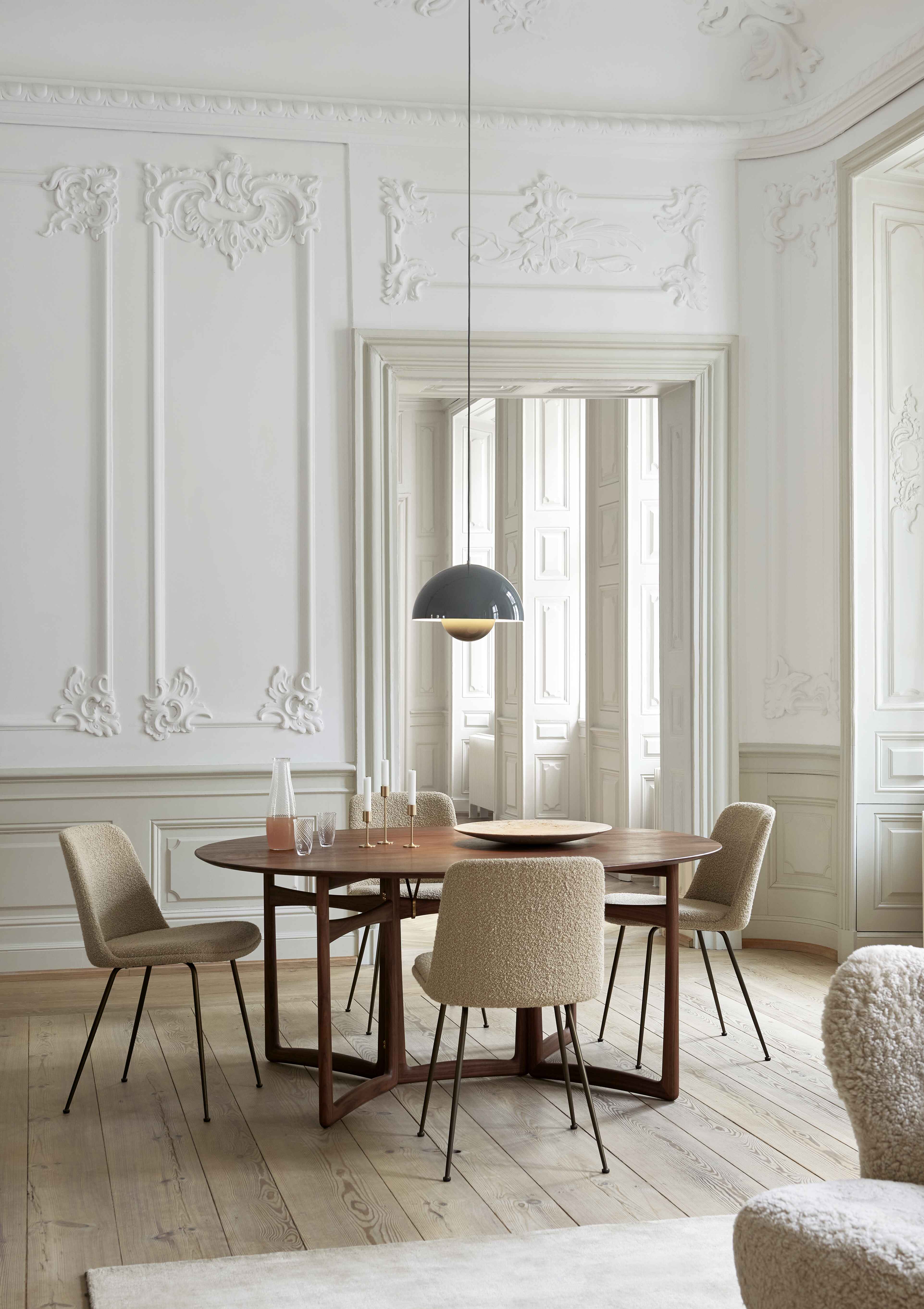 Round Folding Table DROP LEAF HM6 oiled oak wood