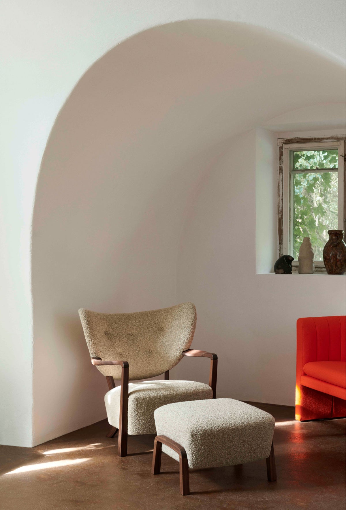 Upholstered WULFF ATD2 Armchair with Oak Base