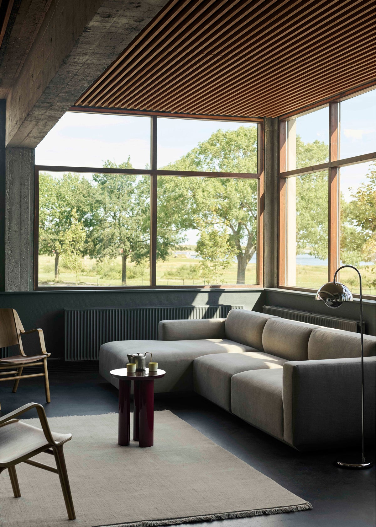 Left-facing modular sofa for 3 people DEVELIUS beige