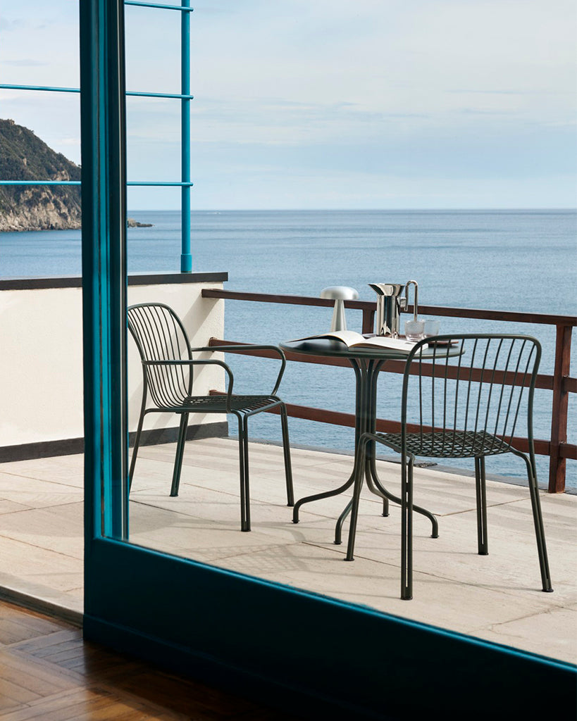 Round outdoor table THORVALD SC96 black